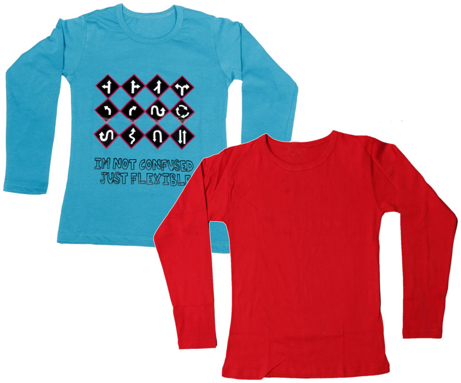 

Indiweaves Girl Cotton Printed T shirt - Multi