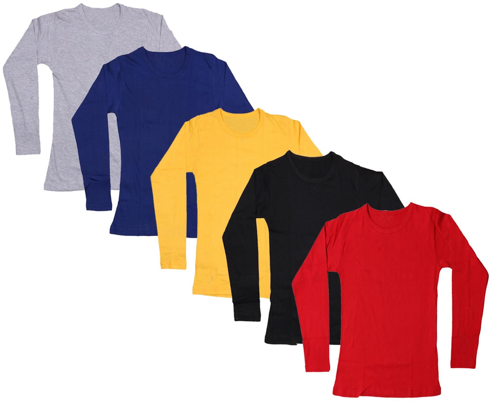 

Indiweaves Girl Cotton Solid T shirt - Multi
