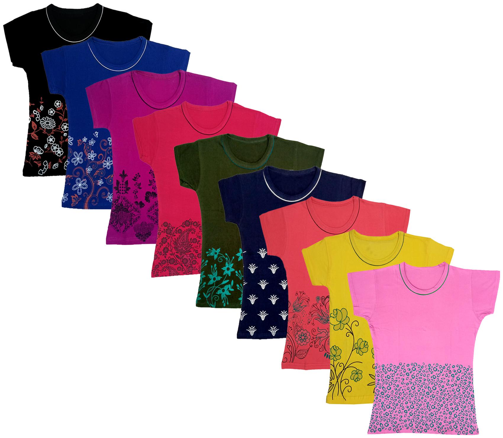 

Indiweaves Girl Cotton Printed T shirt - Multi