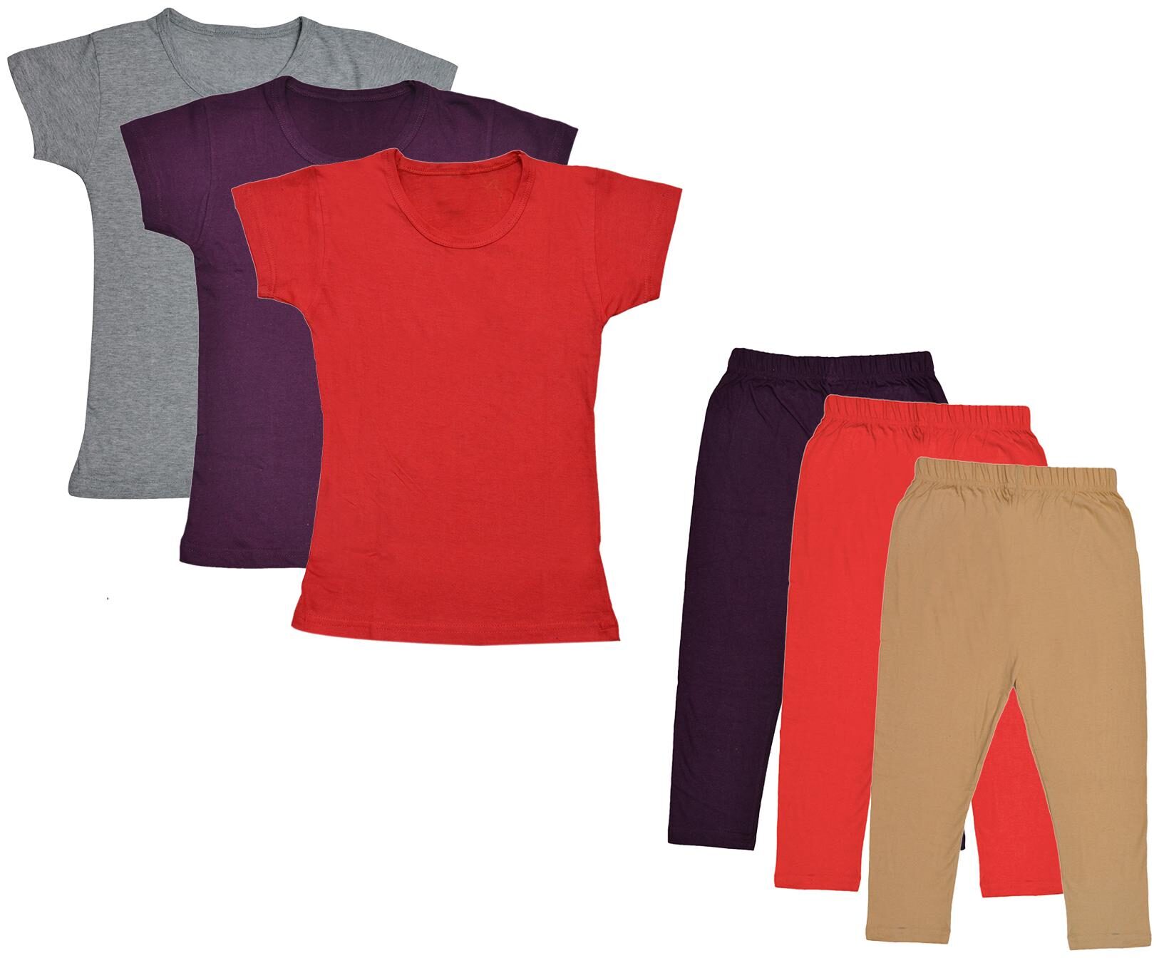 

Indiweaves Girl Cotton Top Bottom Set - Multi