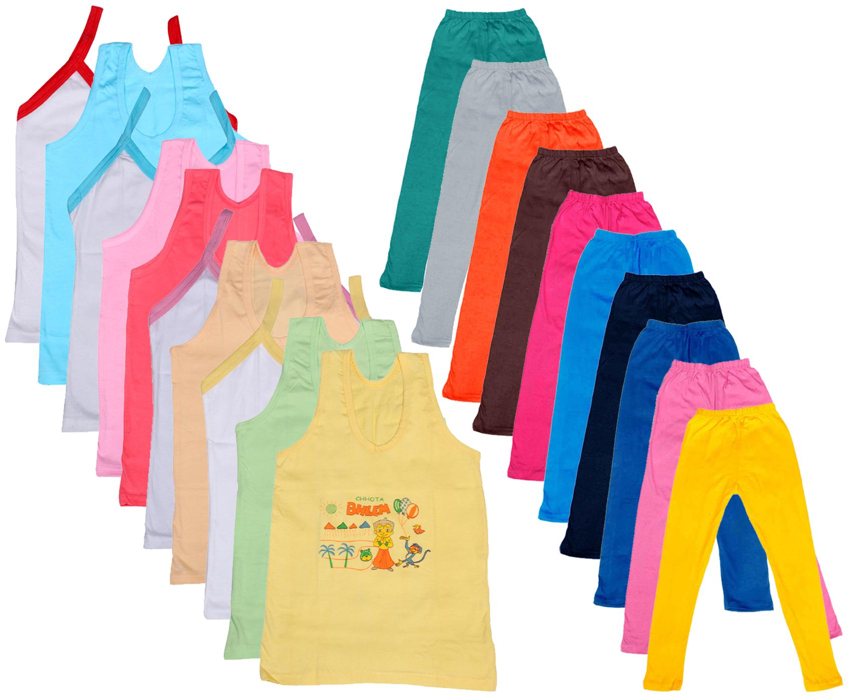 

Indiweaves Girl Cotton Top Bottom Set - Multi