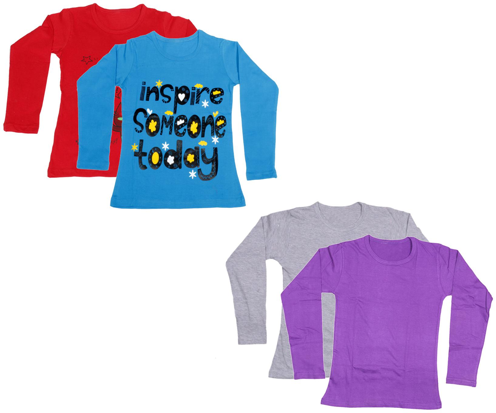 

Indiweaves Girl Cotton Printed T shirt - Multi