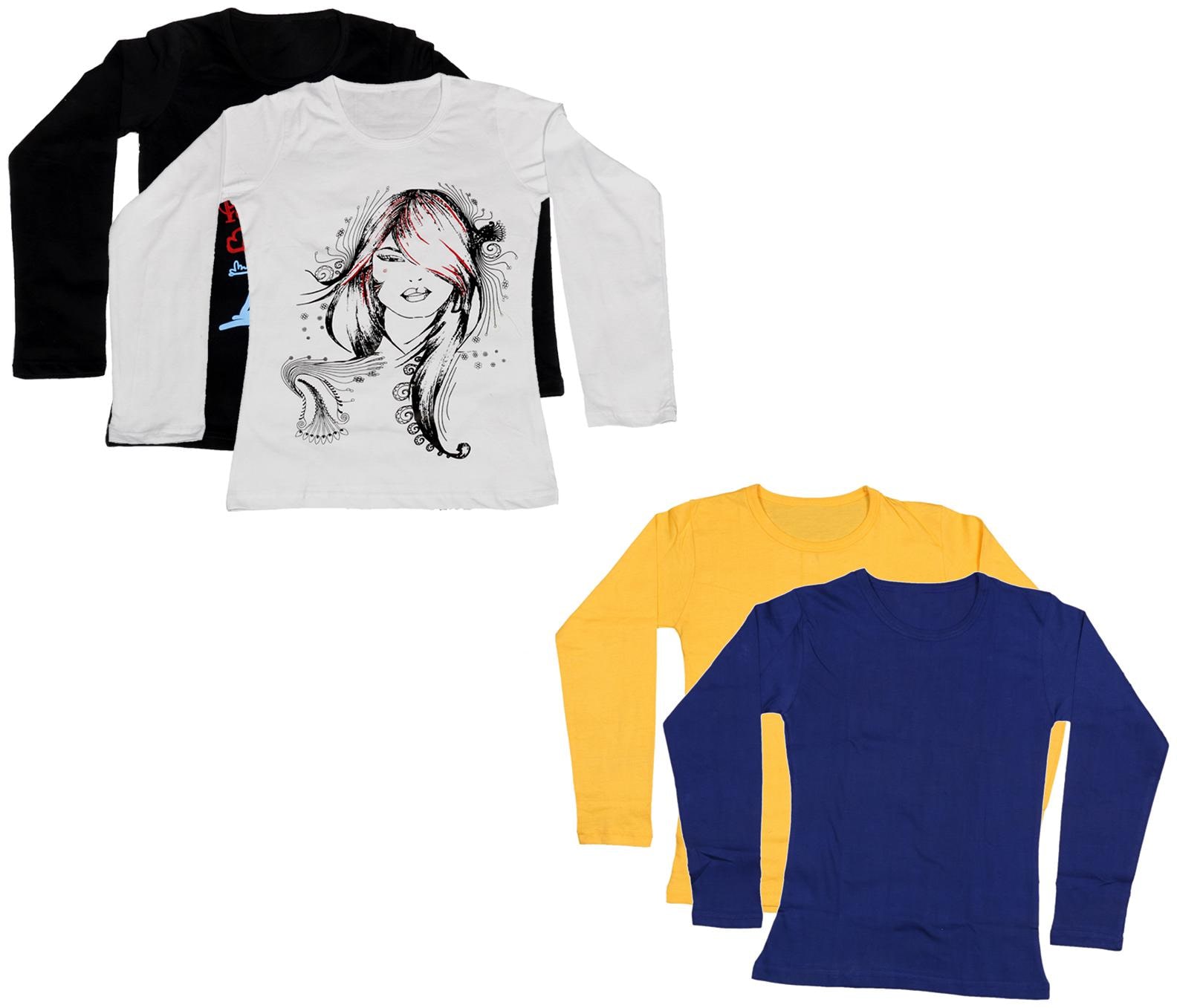 

Indiweaves Girl Cotton Printed T shirt - Multi