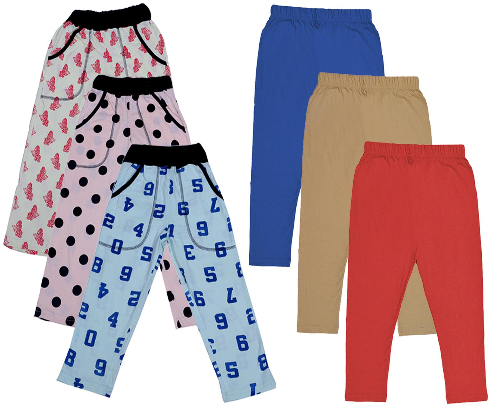 

Indiweaves Girl Cotton Solid Capri - Multi