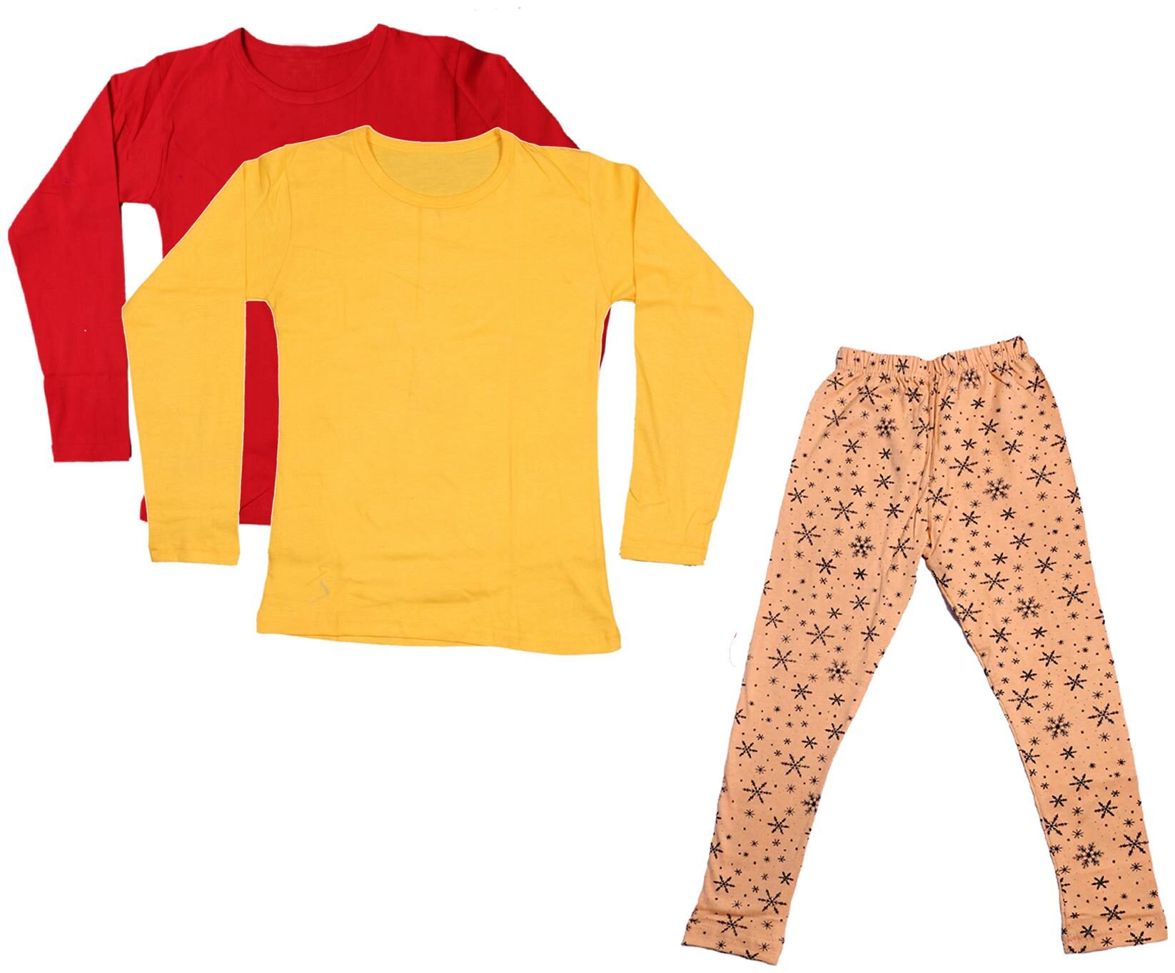 

Indiweaves Girl Cotton Solid T shirt - Multi