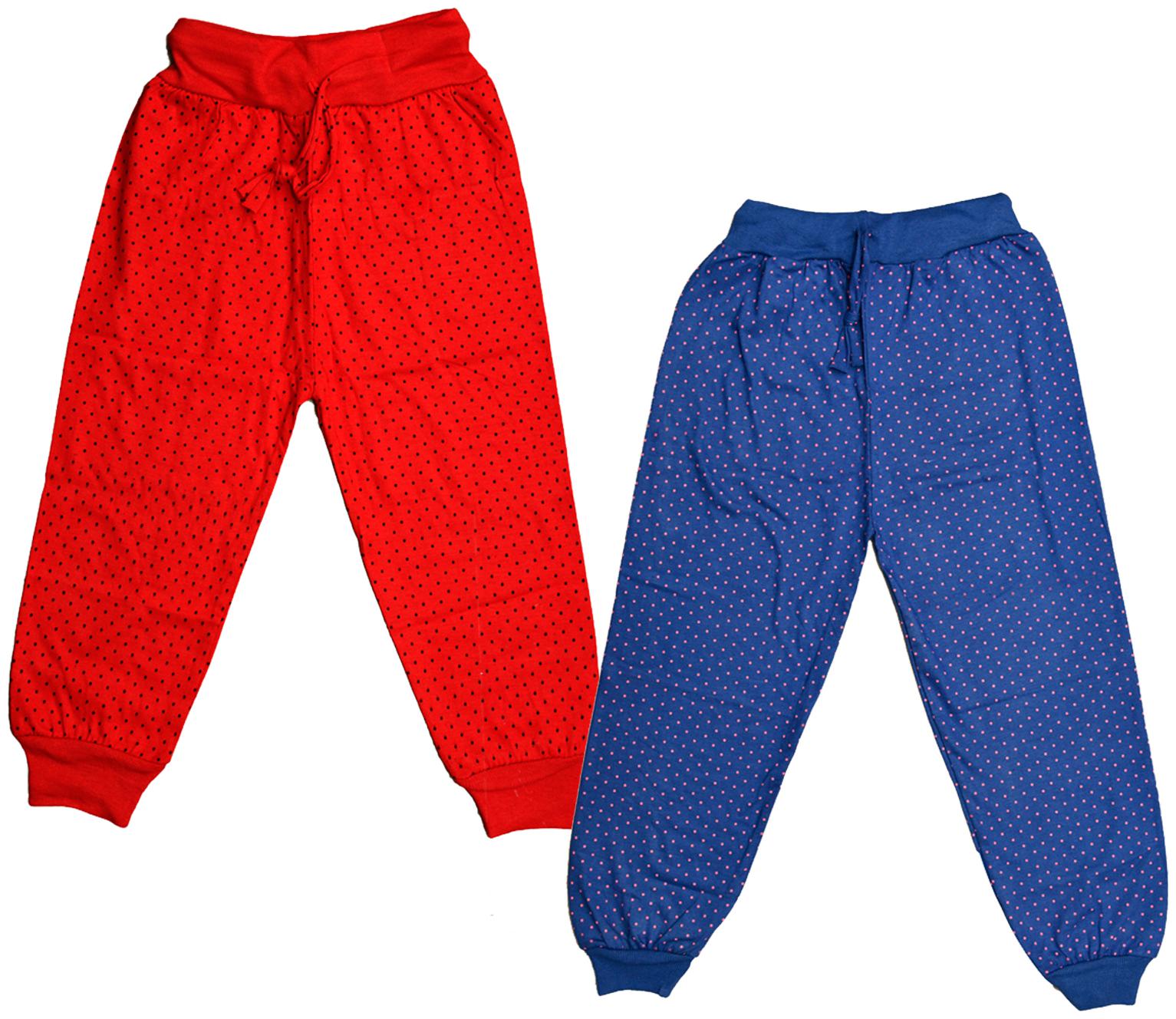 

Indiweaves Girl Cotton Printed Capri - Red Blue