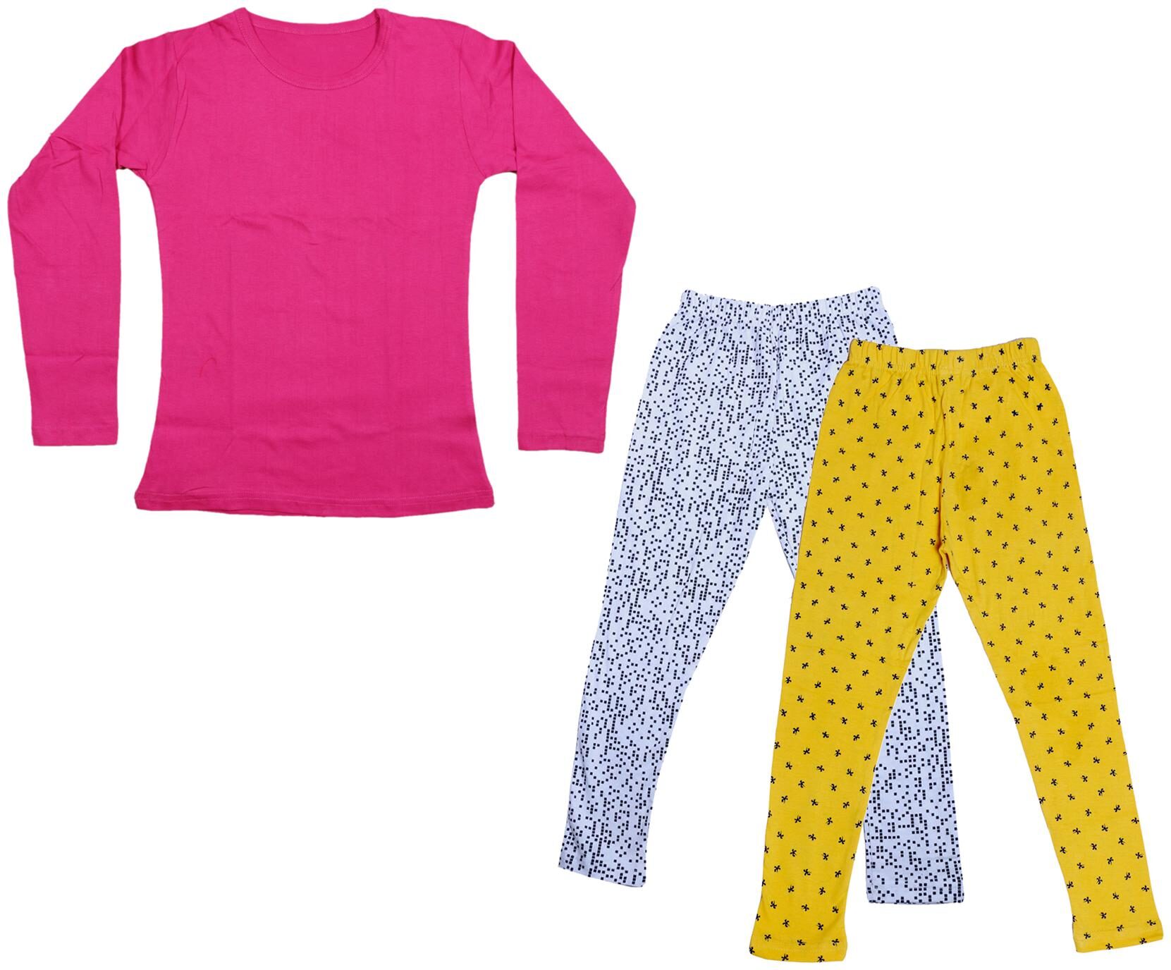 

Indiweaves Girl Cotton Solid T shirt - Multi