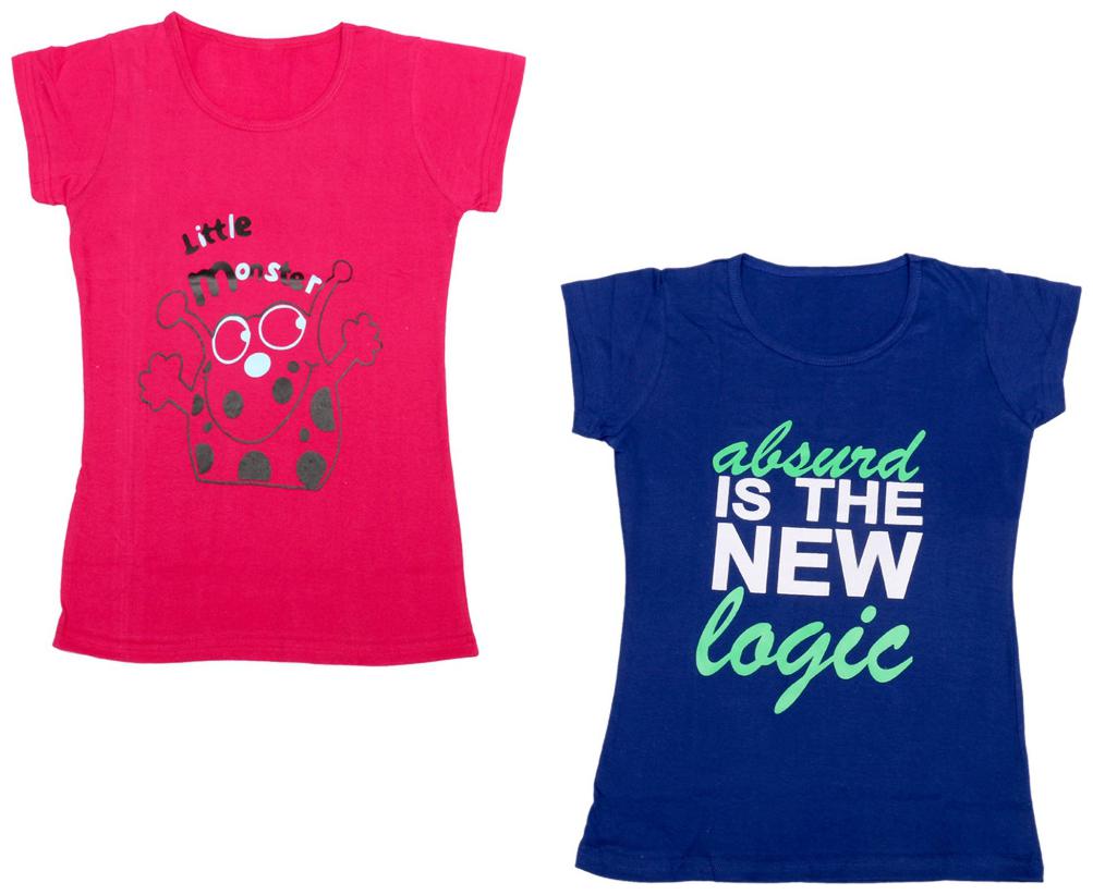 

Indiweaves Girl Cotton Printed T shirt - Grey