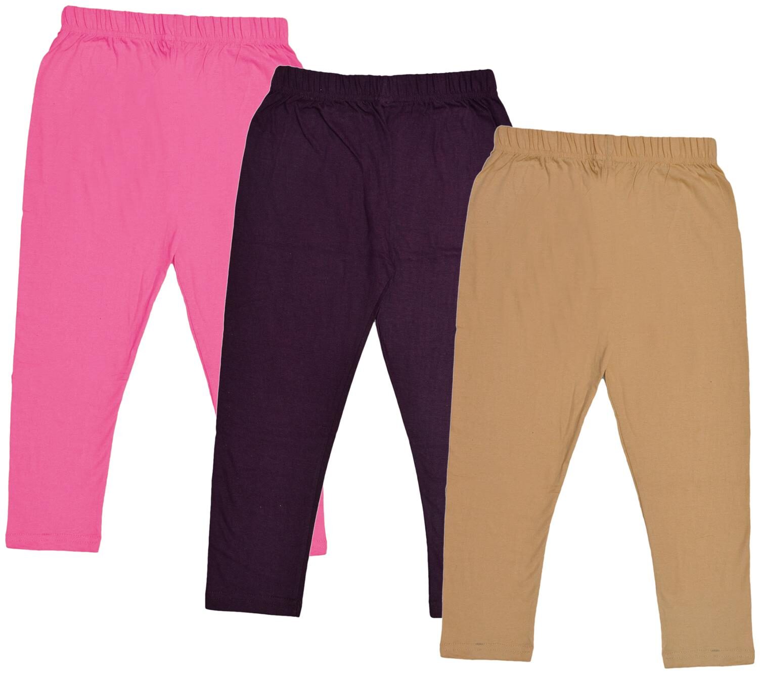 

Indiweaves Girl Cotton Solid Capri - Multi