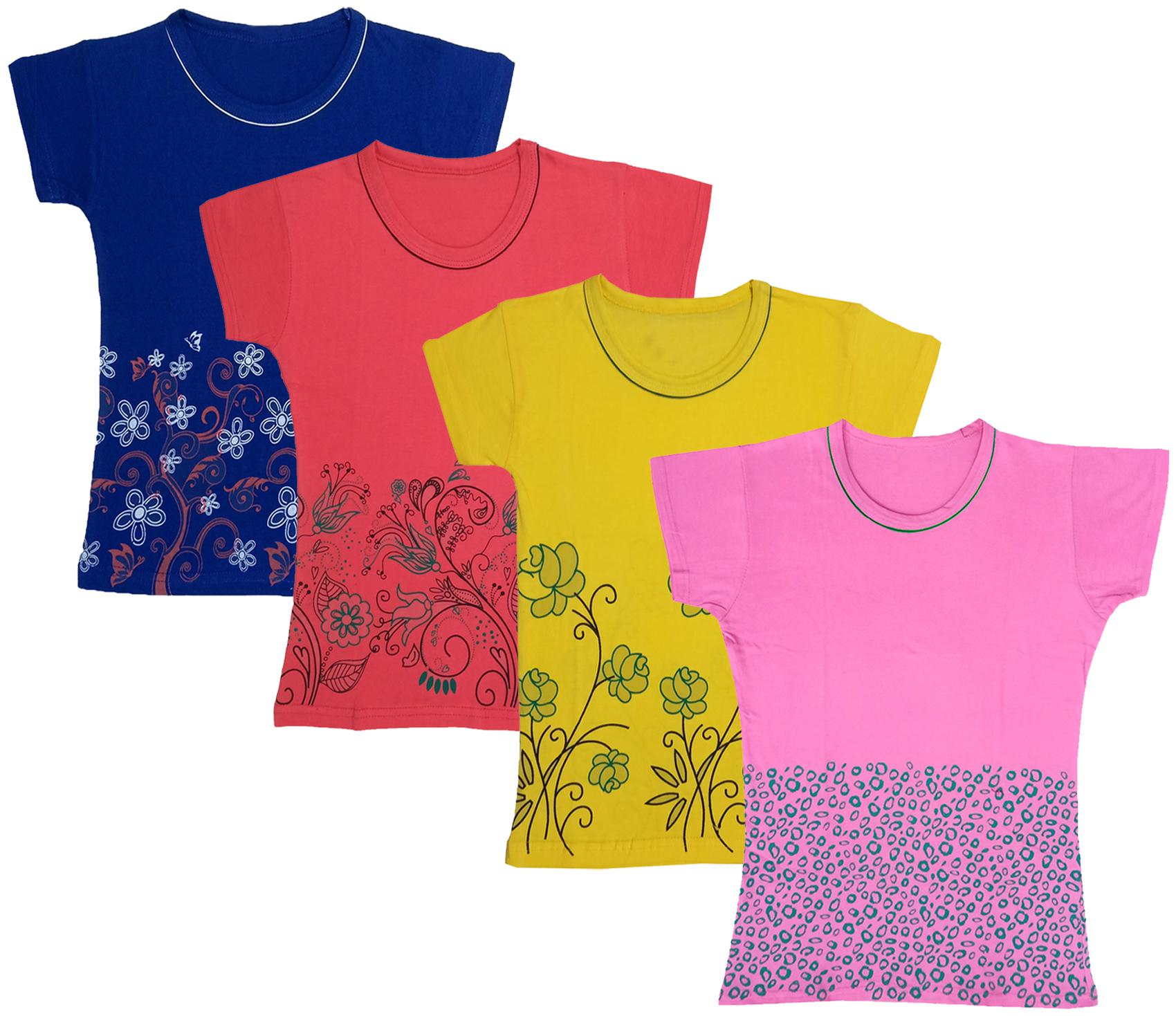 

Indiweaves Girl Cotton Printed T shirt - Multi