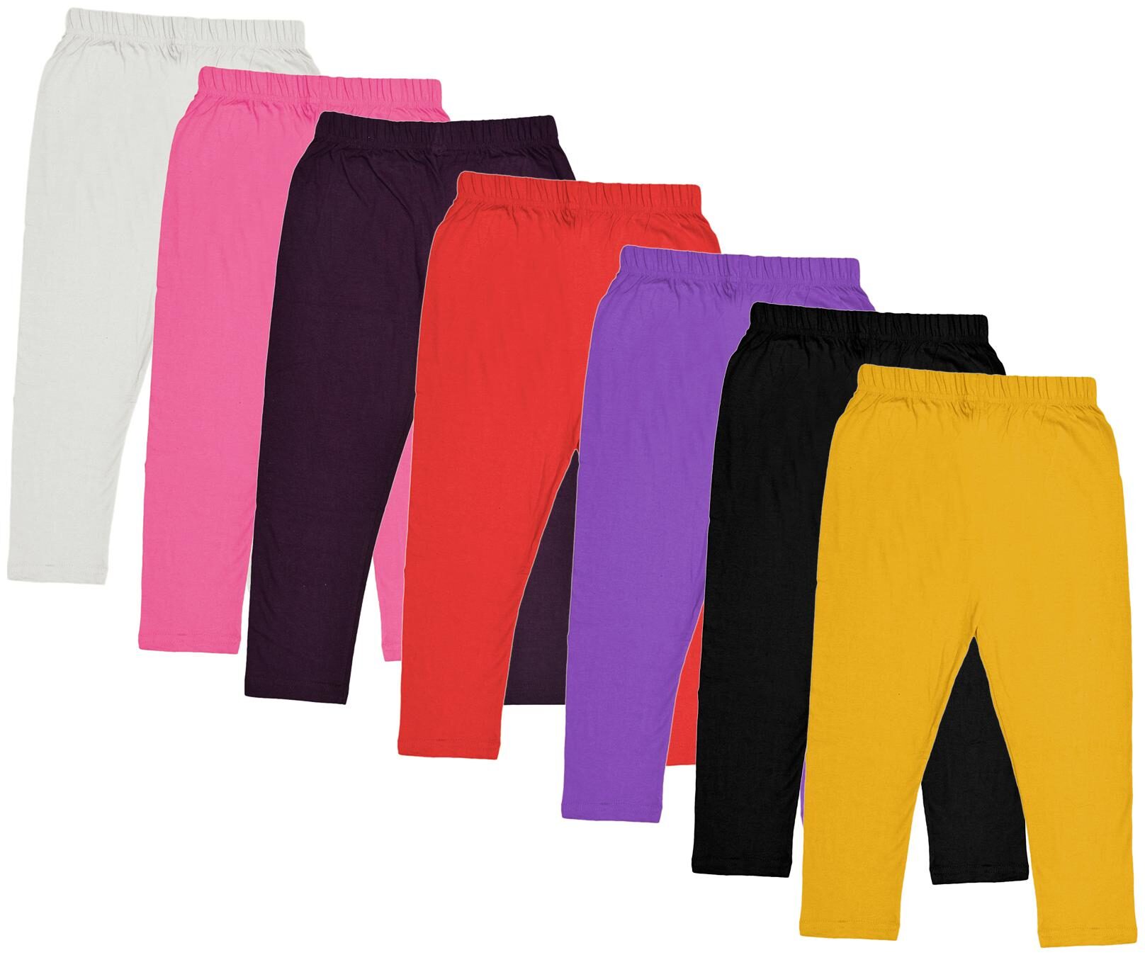 

Indiweaves Girl Cotton Solid Capri - Multi