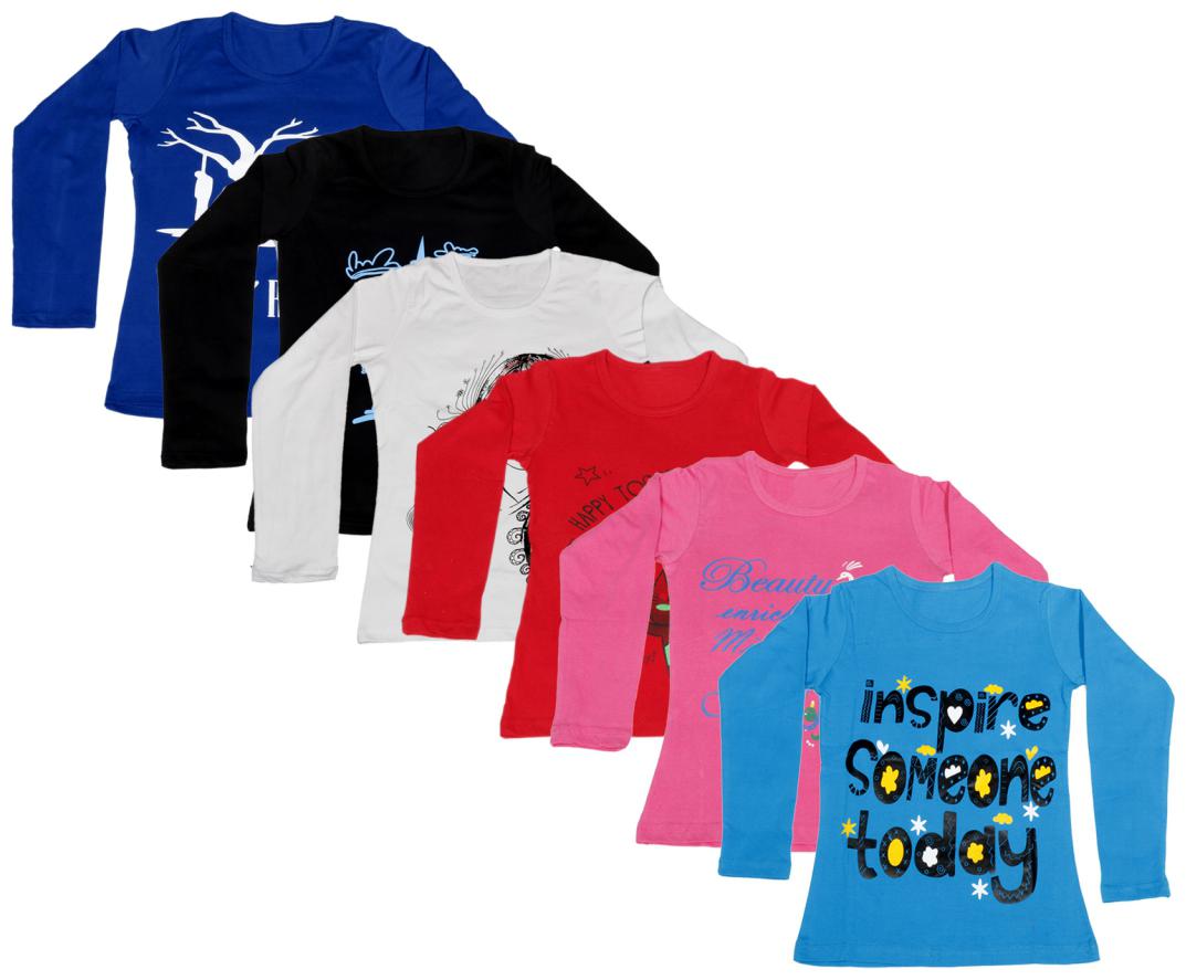 

Indiweaves Girl Cotton Printed T shirt - Multi