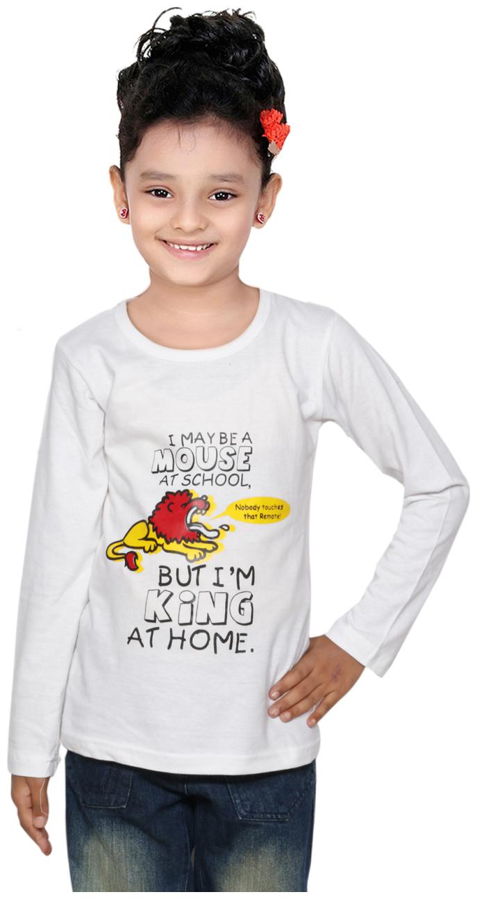 

Indiweaves Girl Cotton Solid Top - White