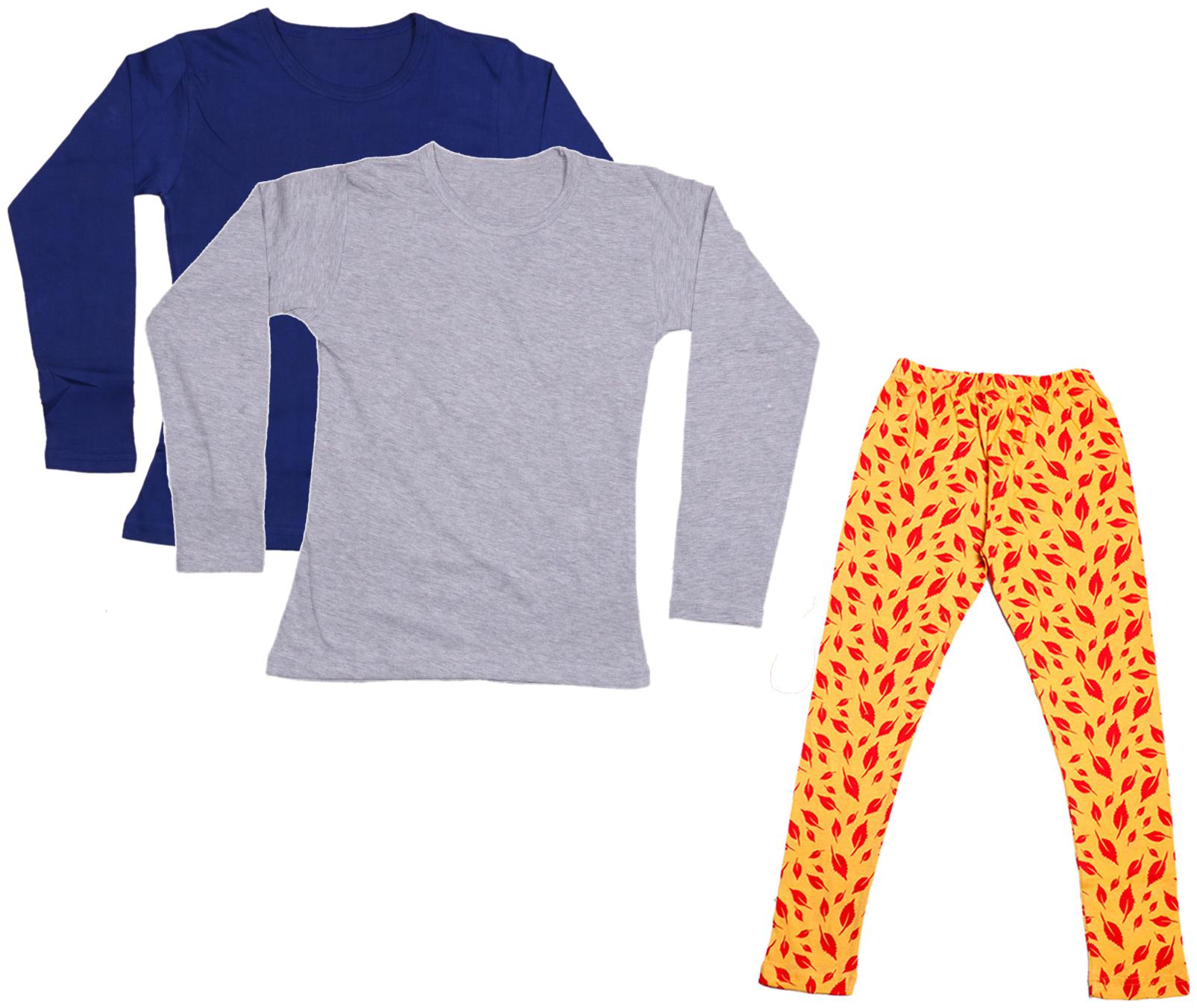 

Indiweaves Girl Cotton Solid T shirt - Multi