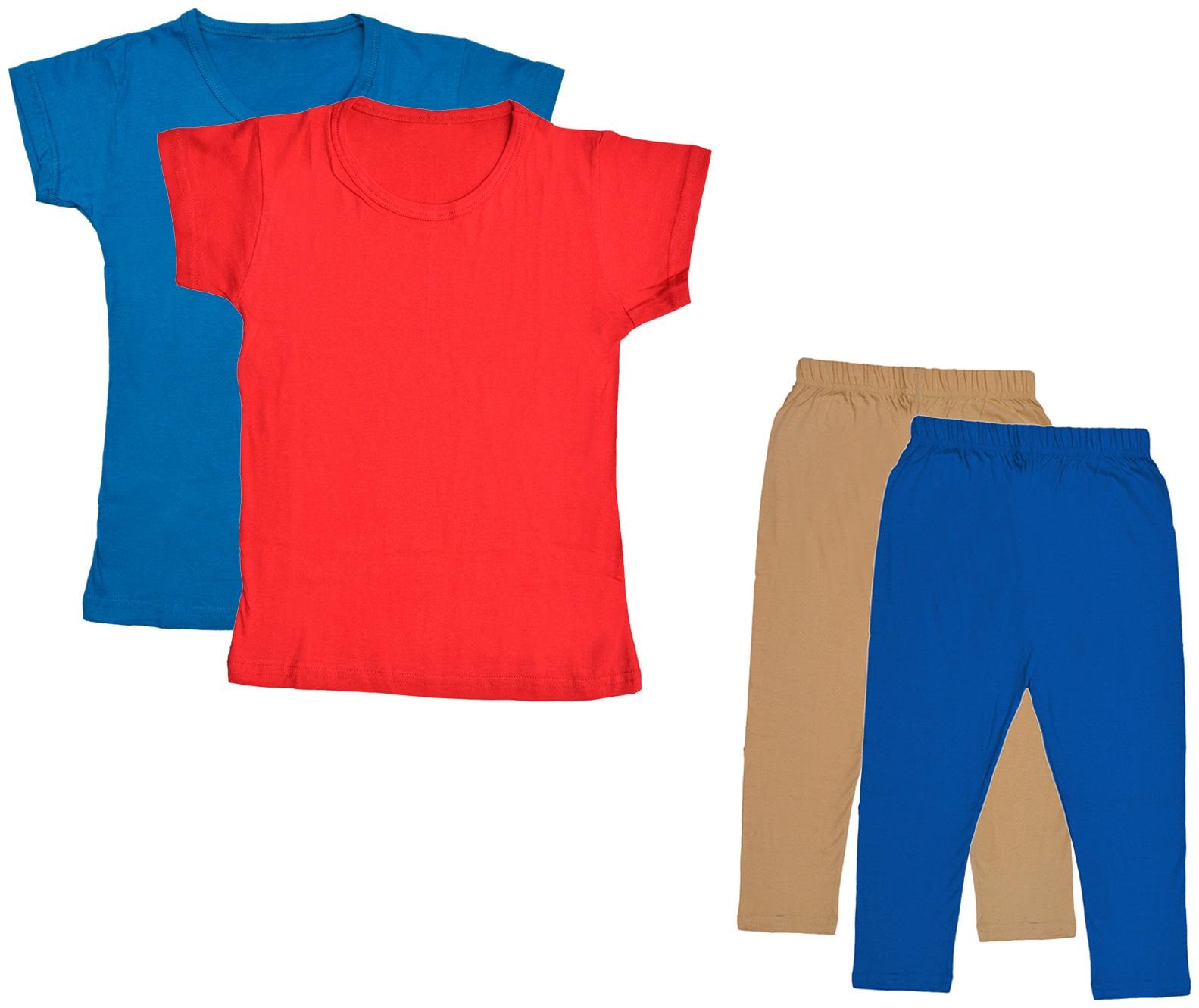 

Indiweaves Girl Cotton Top Bottom Set - Multi