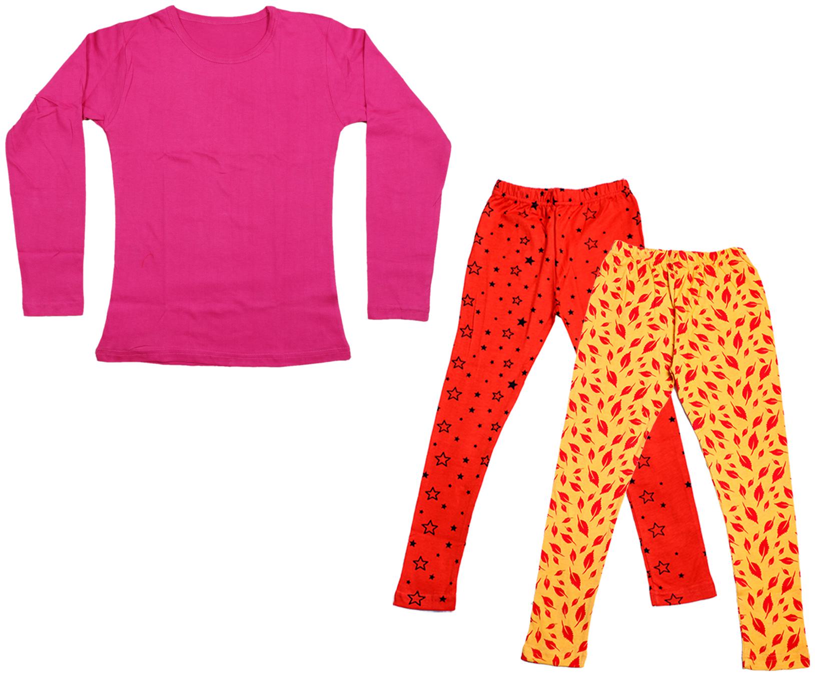 

Indiweaves Girl Cotton Solid T shirt - Multi