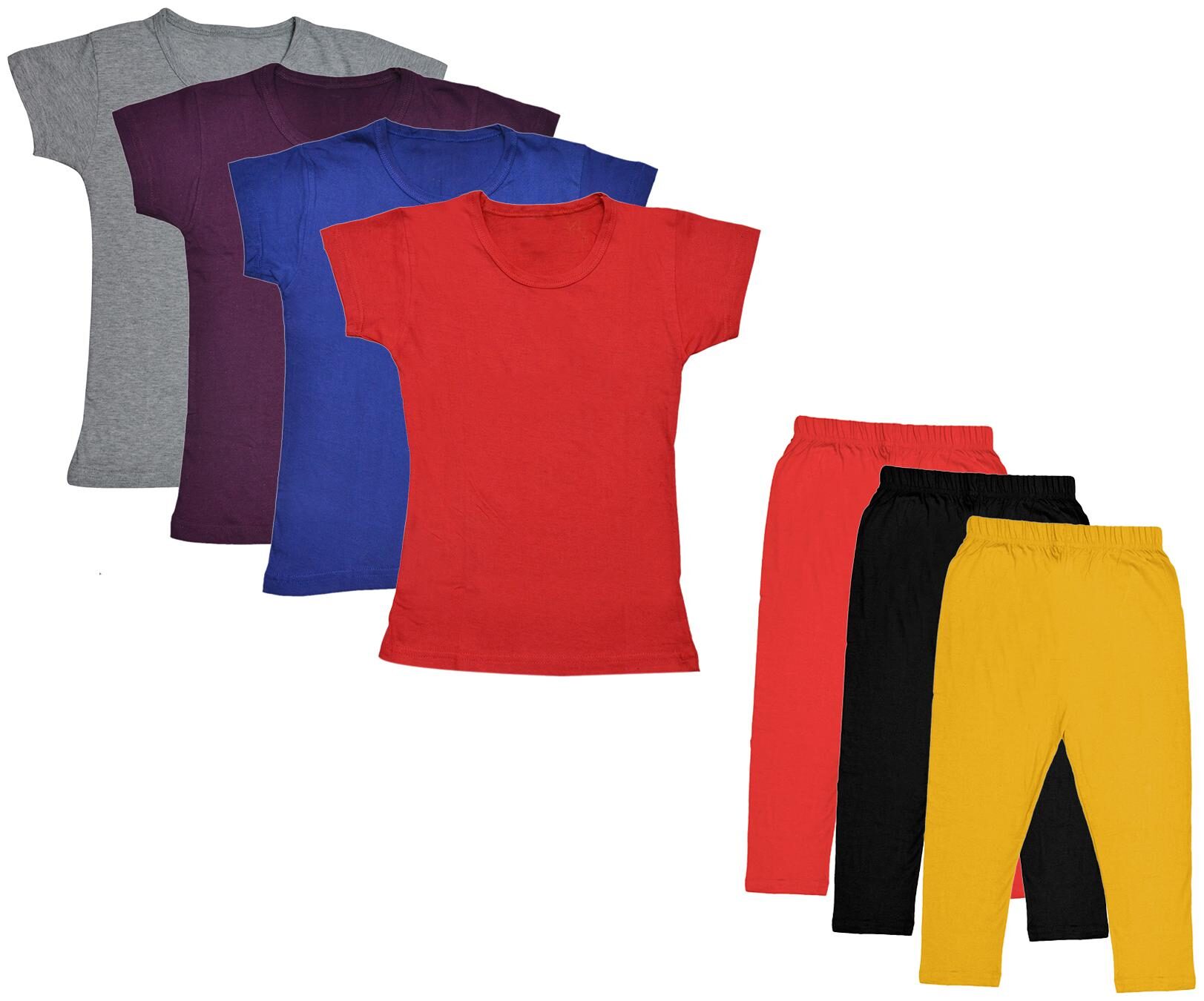 

Indiweaves Girl Cotton Top Bottom Set - Multi