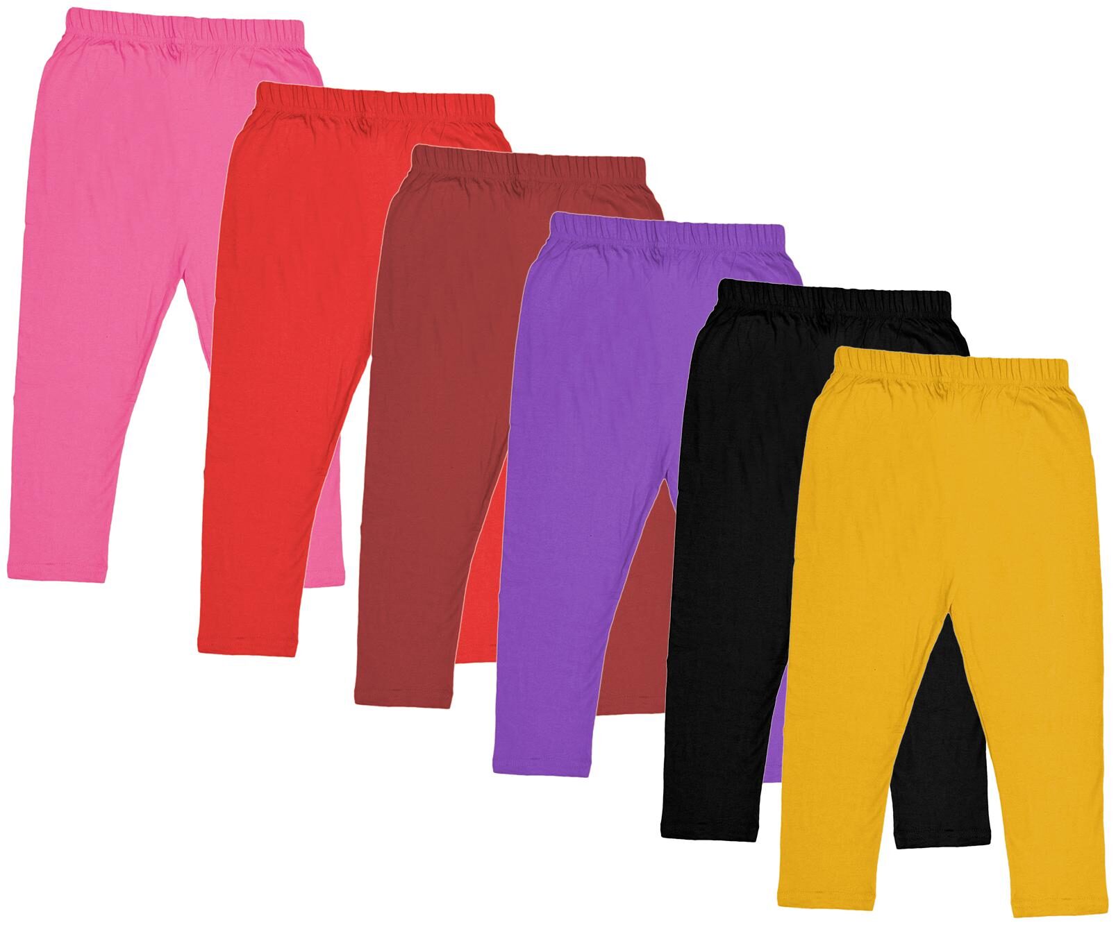 

Indiweaves Girl Cotton Solid Capri - Multi