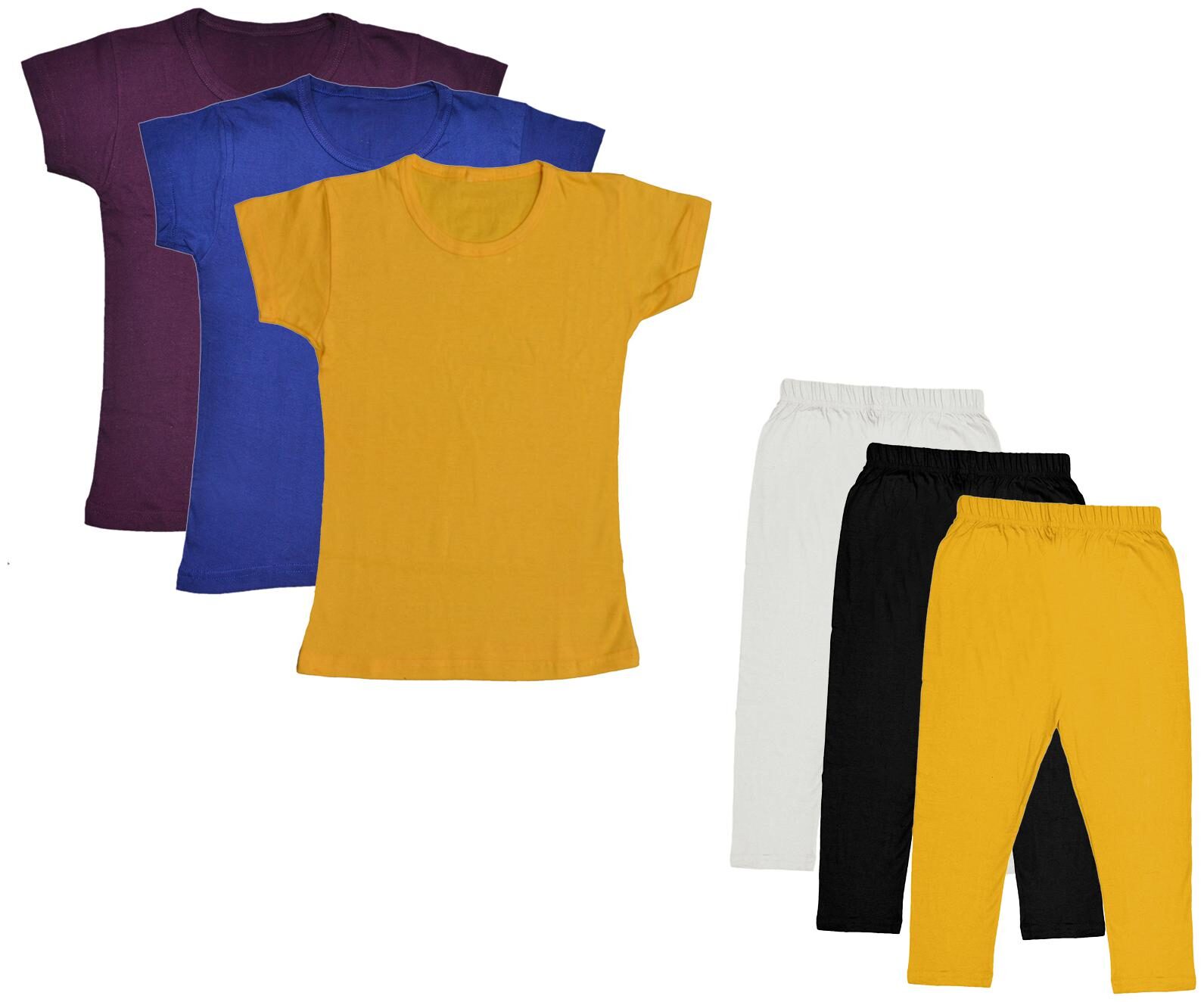 

Indiweaves Girl Cotton Top Bottom Set - Multi