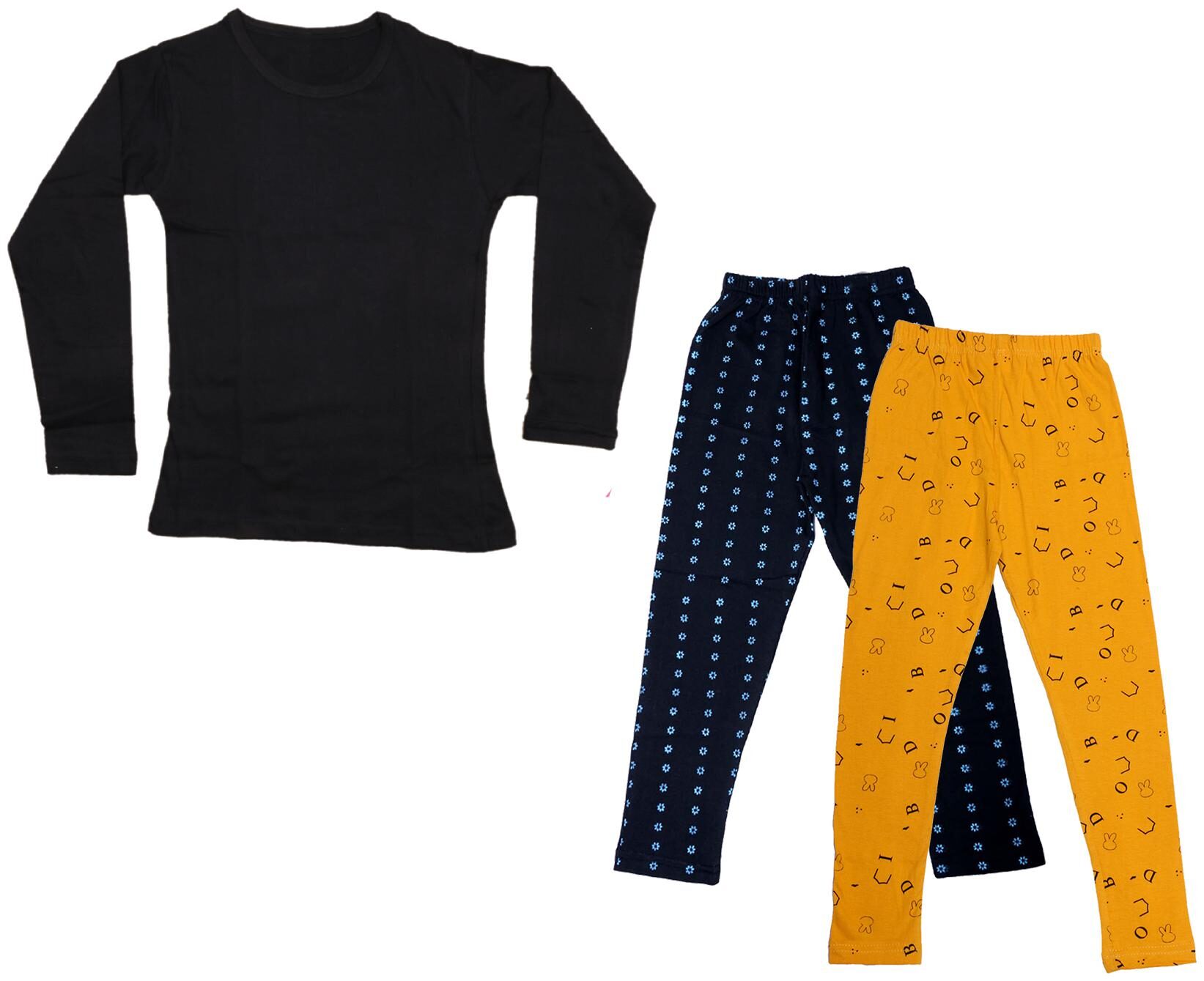 

Indiweaves Girl Cotton Solid T shirt - Multi