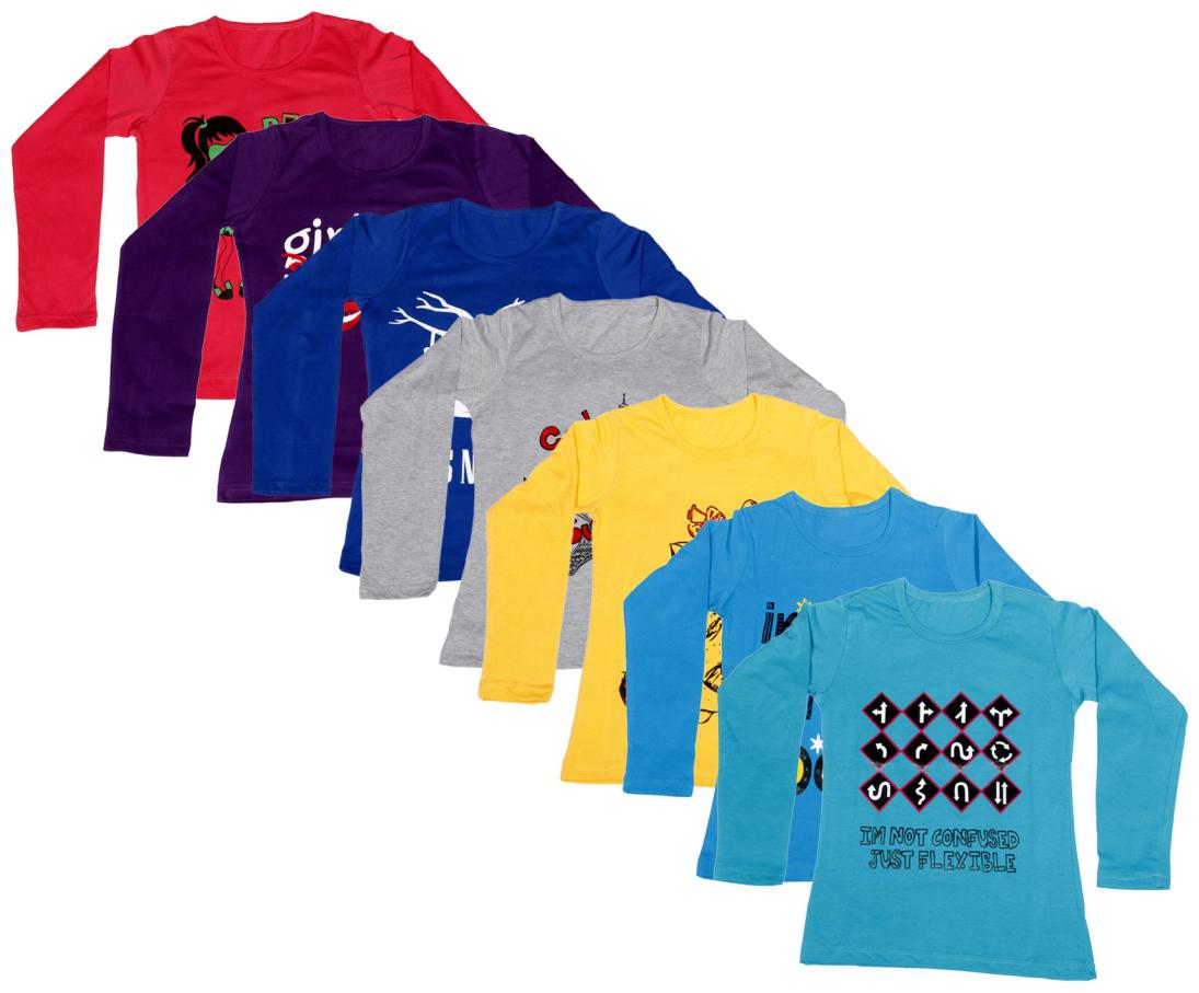 

Indiweaves Girl Cotton Printed T shirt - Multi