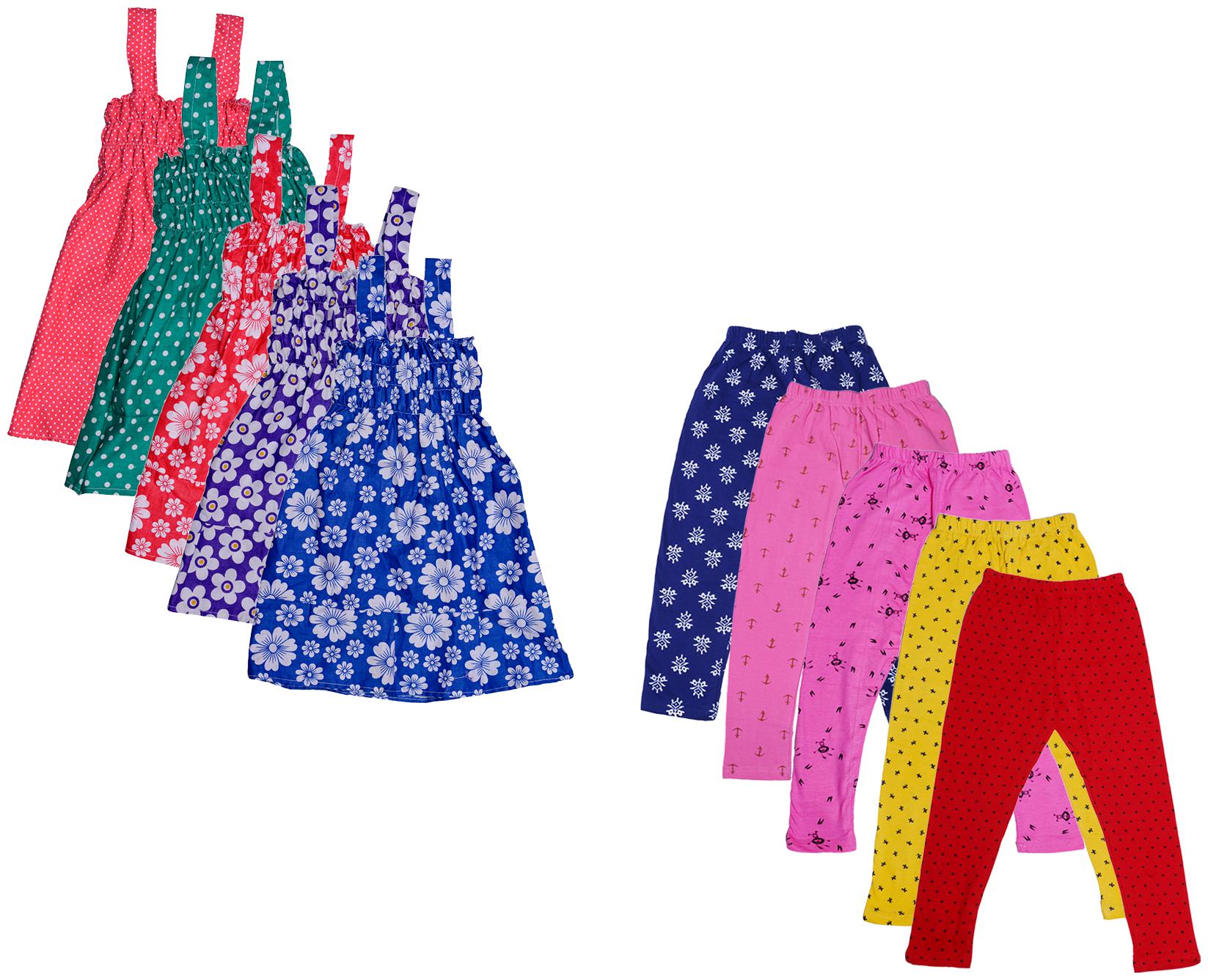 

Indiweaves Girl Cotton Top Bottom Set - Multi