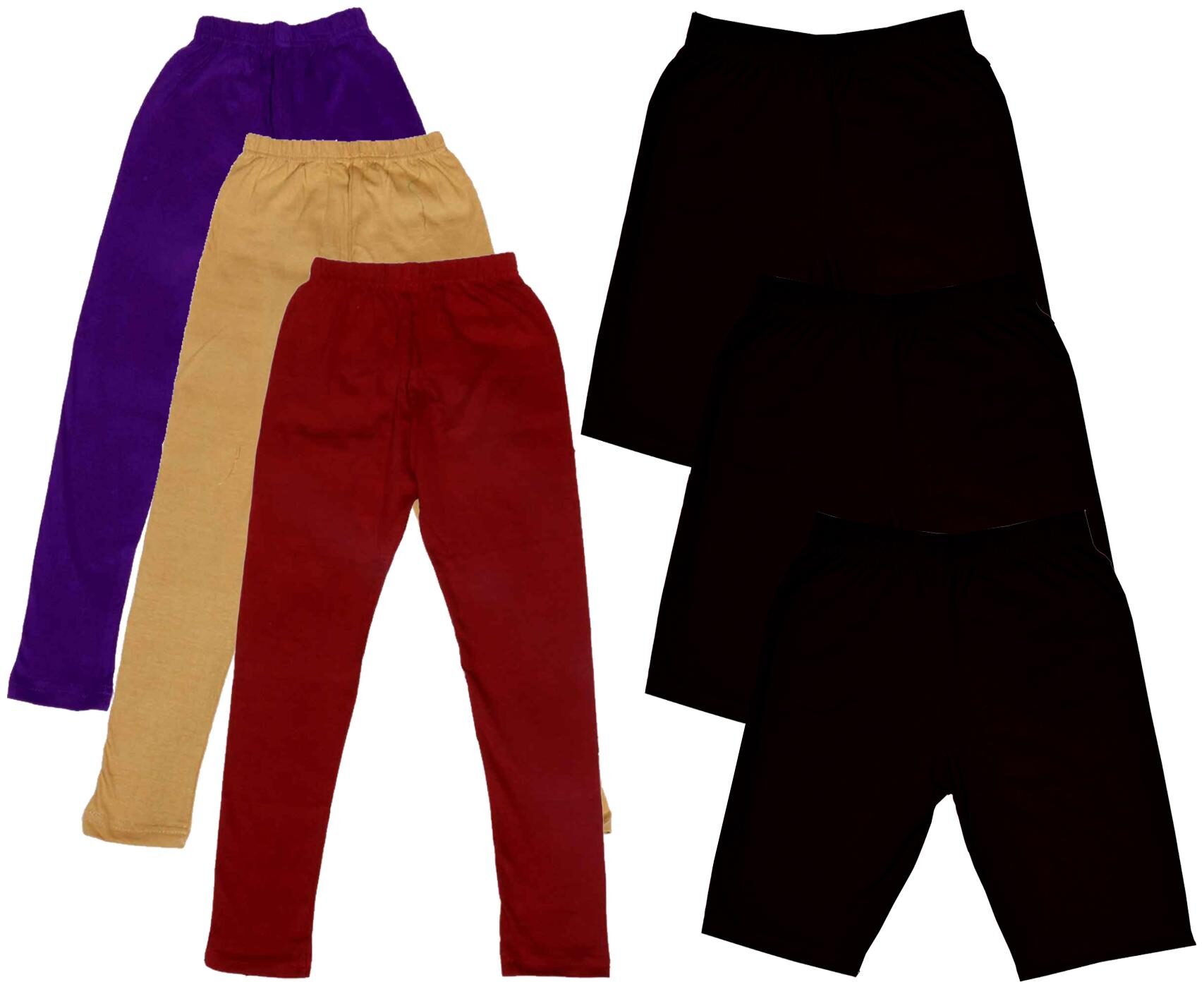 

Indiweaves Girl Cotton Solid Regular shorts - Multi