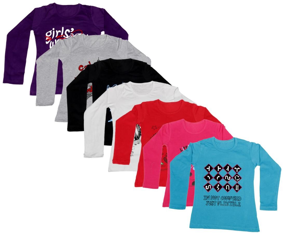 

Indiweaves Girl Cotton Printed T shirt - Multi