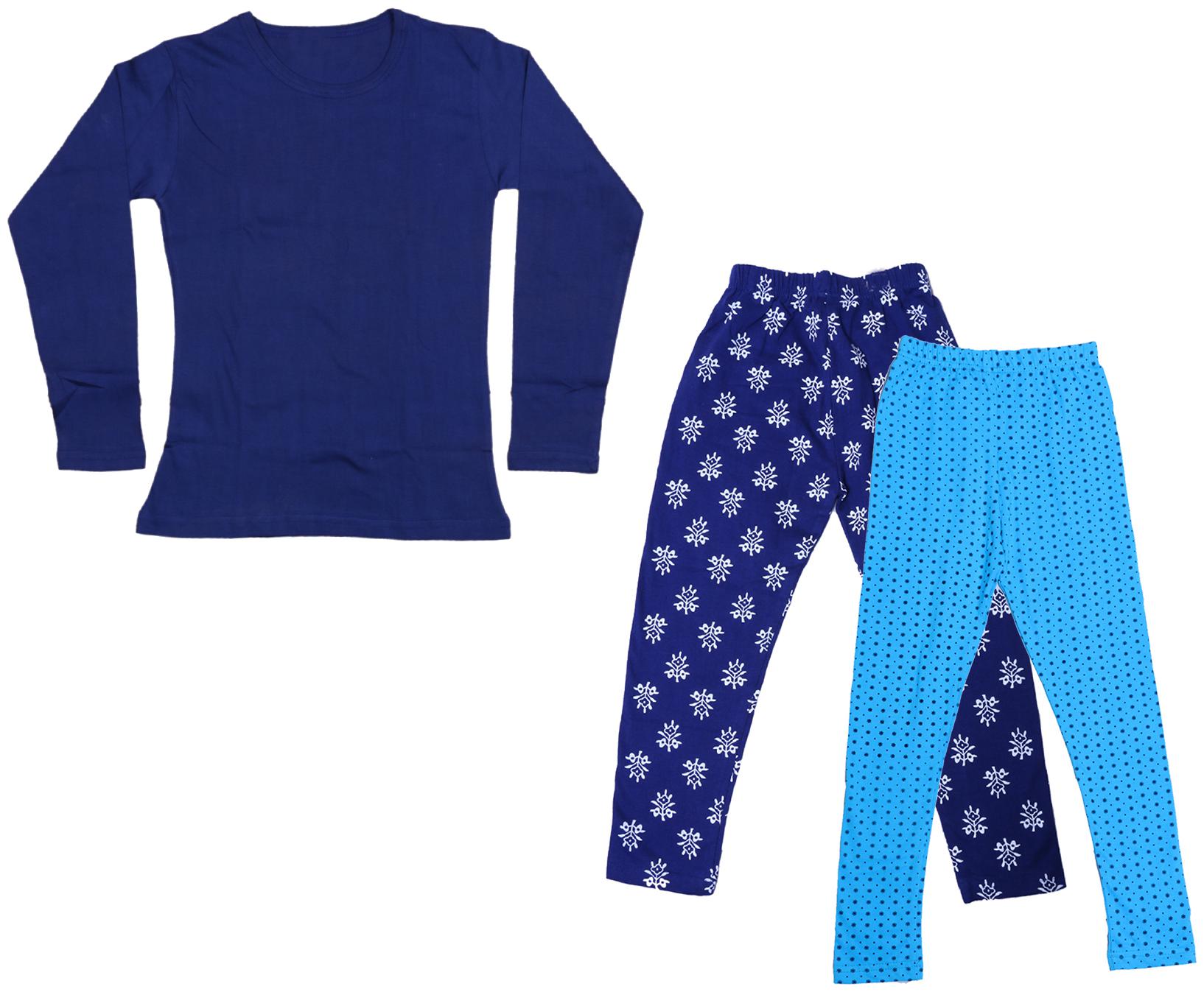 

Indiweaves Girl Cotton Solid T shirt - Multi