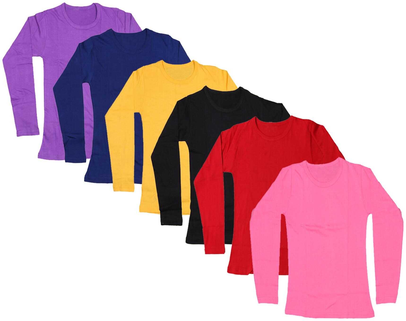 

Indiweaves Girl Cotton Solid T shirt - Multi