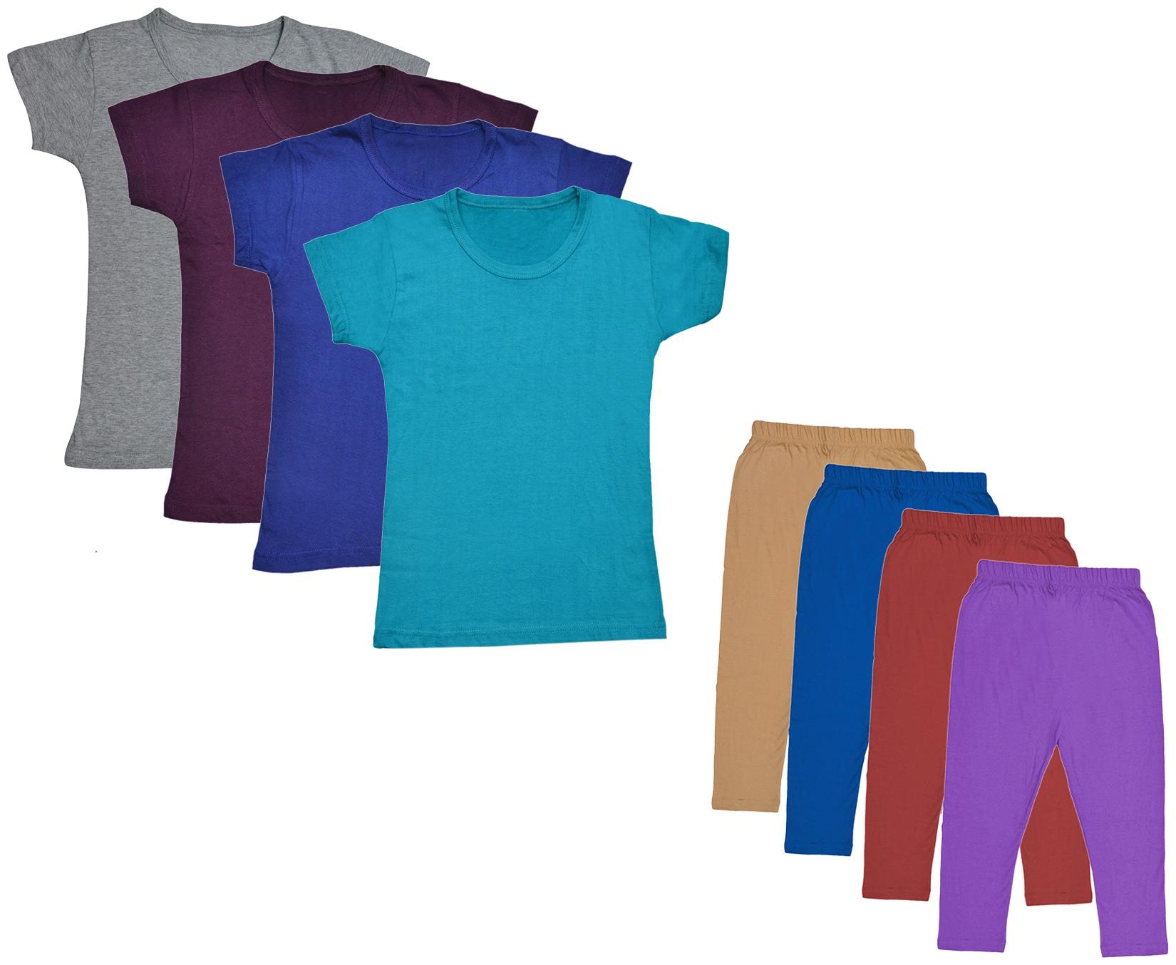 

Indiweaves Girl Cotton Top Bottom Set - Multi