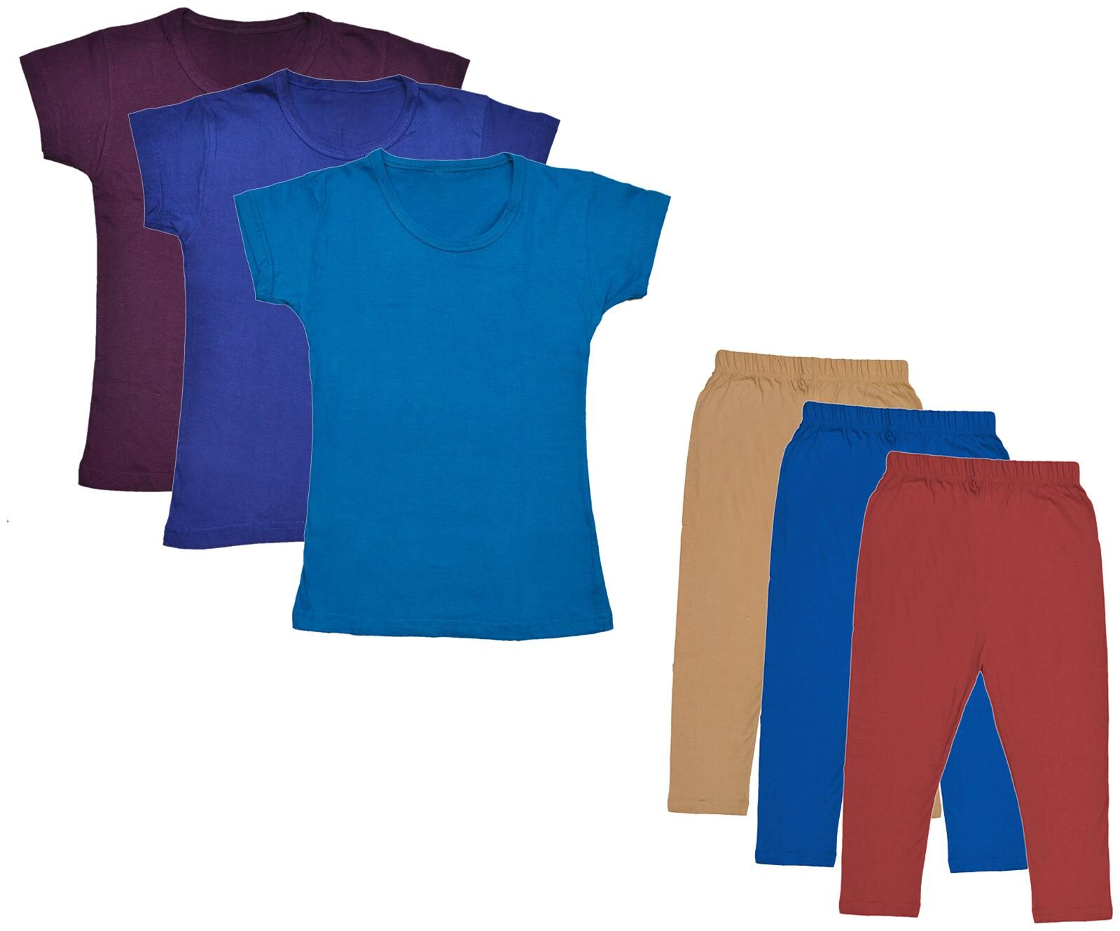 

Indiweaves Girl Cotton Top Bottom Set - Multi