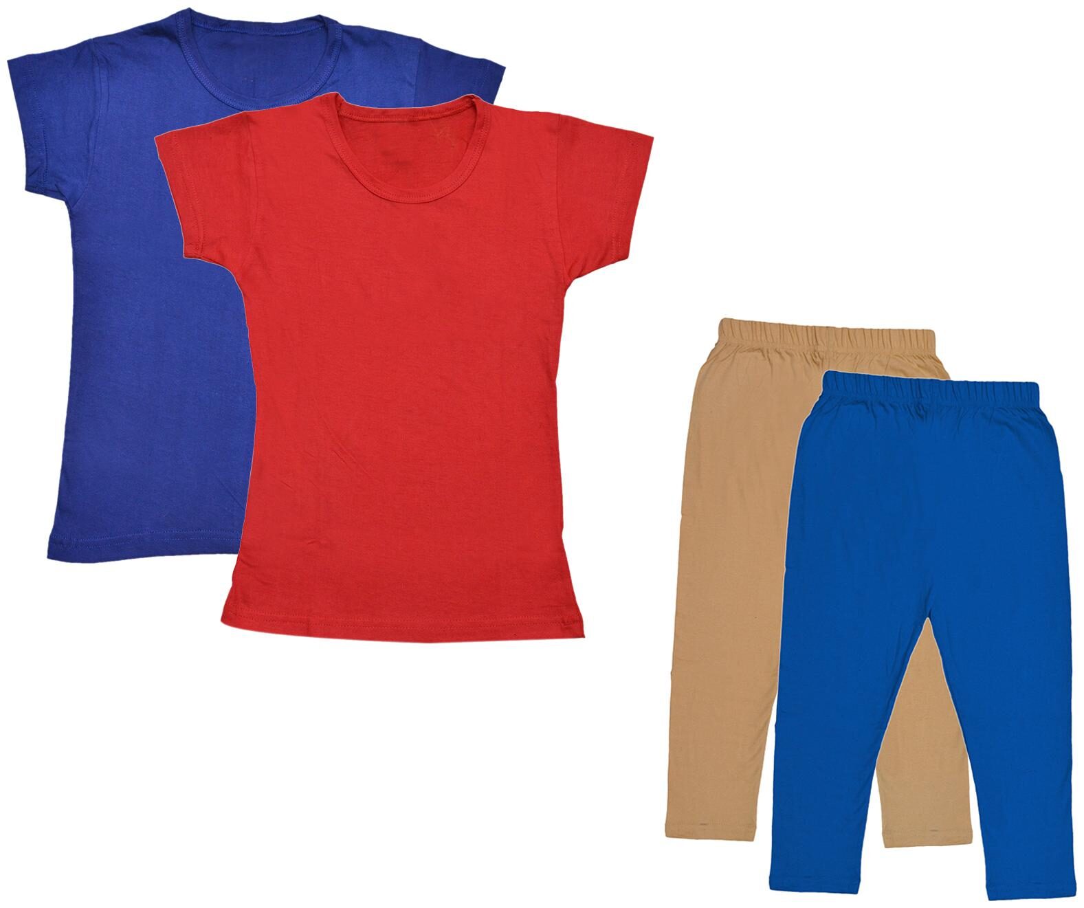

Indiweaves Girl Cotton Top Bottom Set - Multi