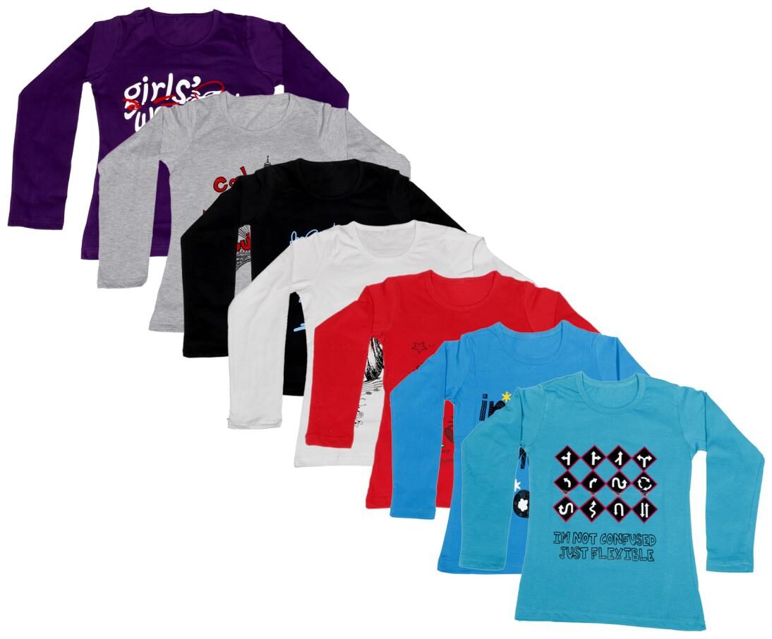 

Indiweaves Girl Cotton Printed T shirt - Multi