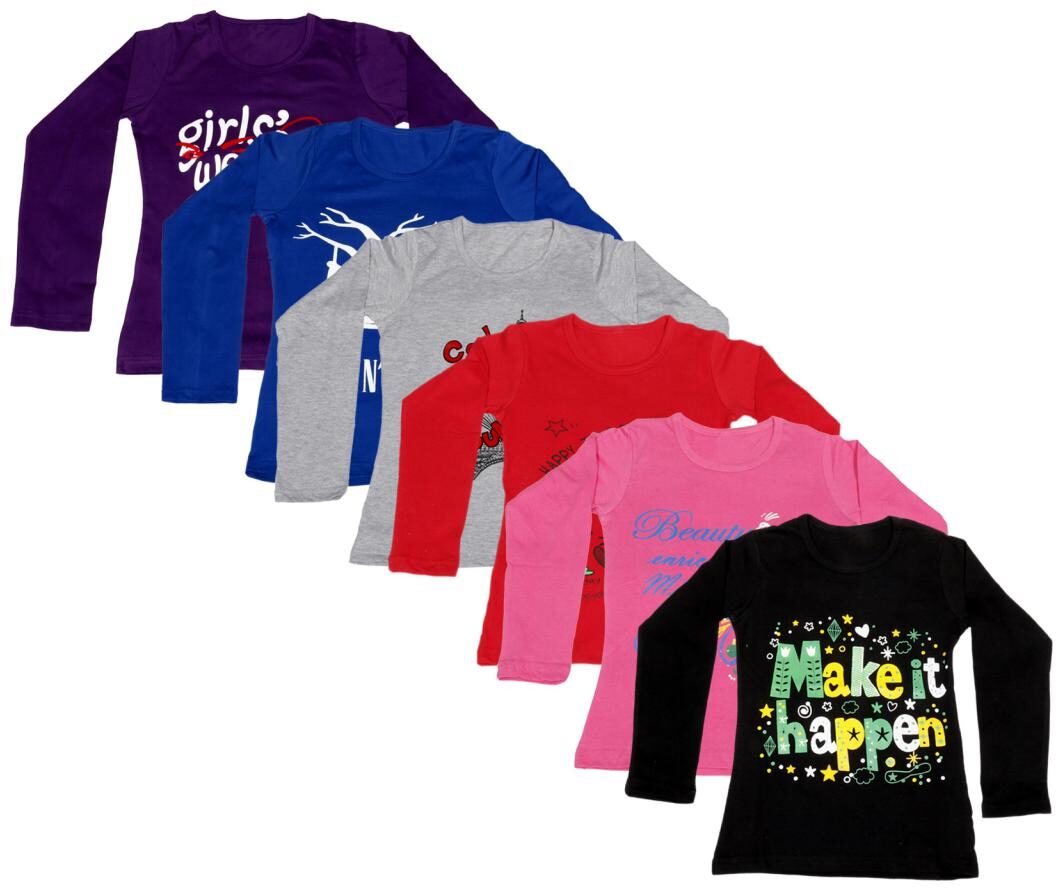 

Indiweaves Girl Cotton Printed T shirt - Multi