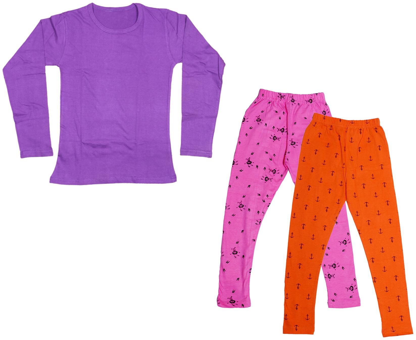 

Indiweaves Girl Cotton Solid T shirt - Multi