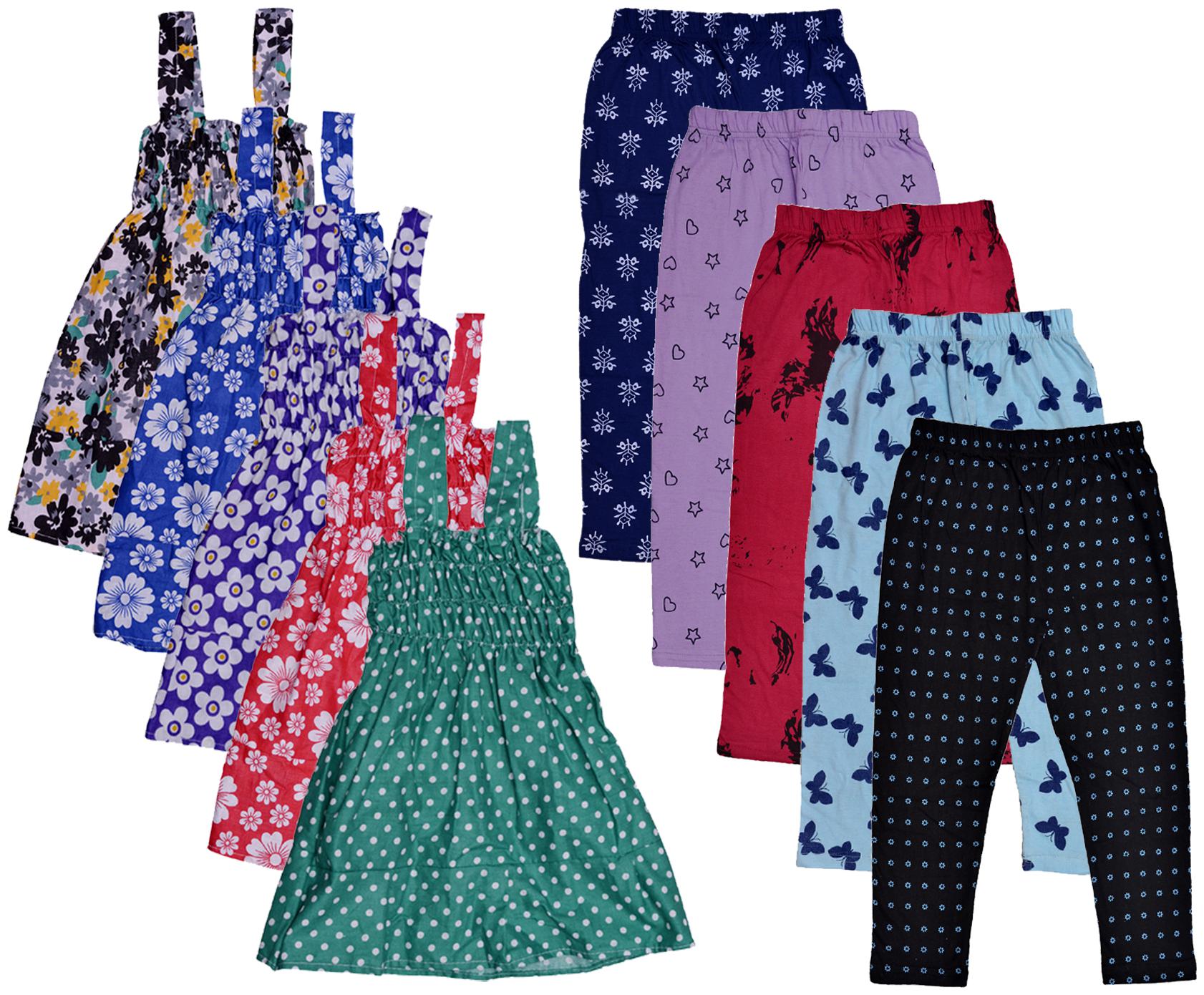 

Indiweaves Girl Cotton Top Bottom Set - Multi