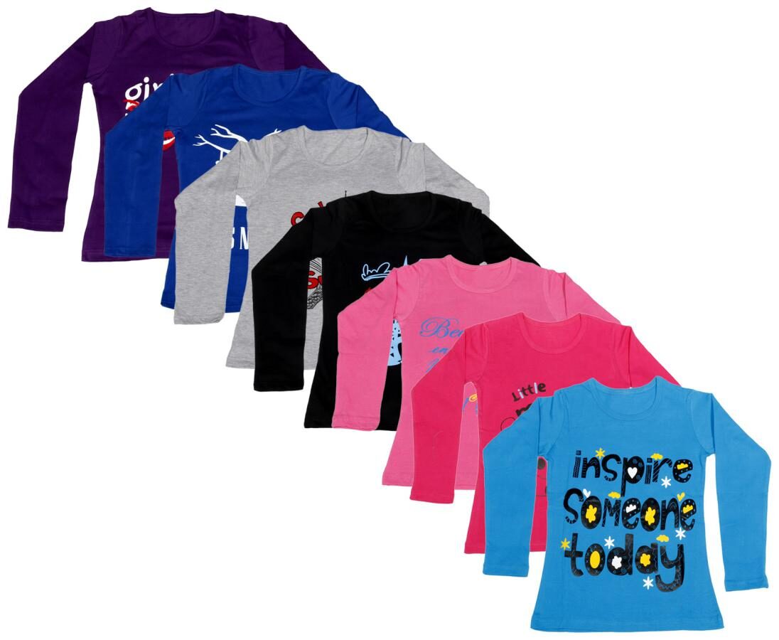 

Indiweaves Girl Cotton Printed T shirt - Multi
