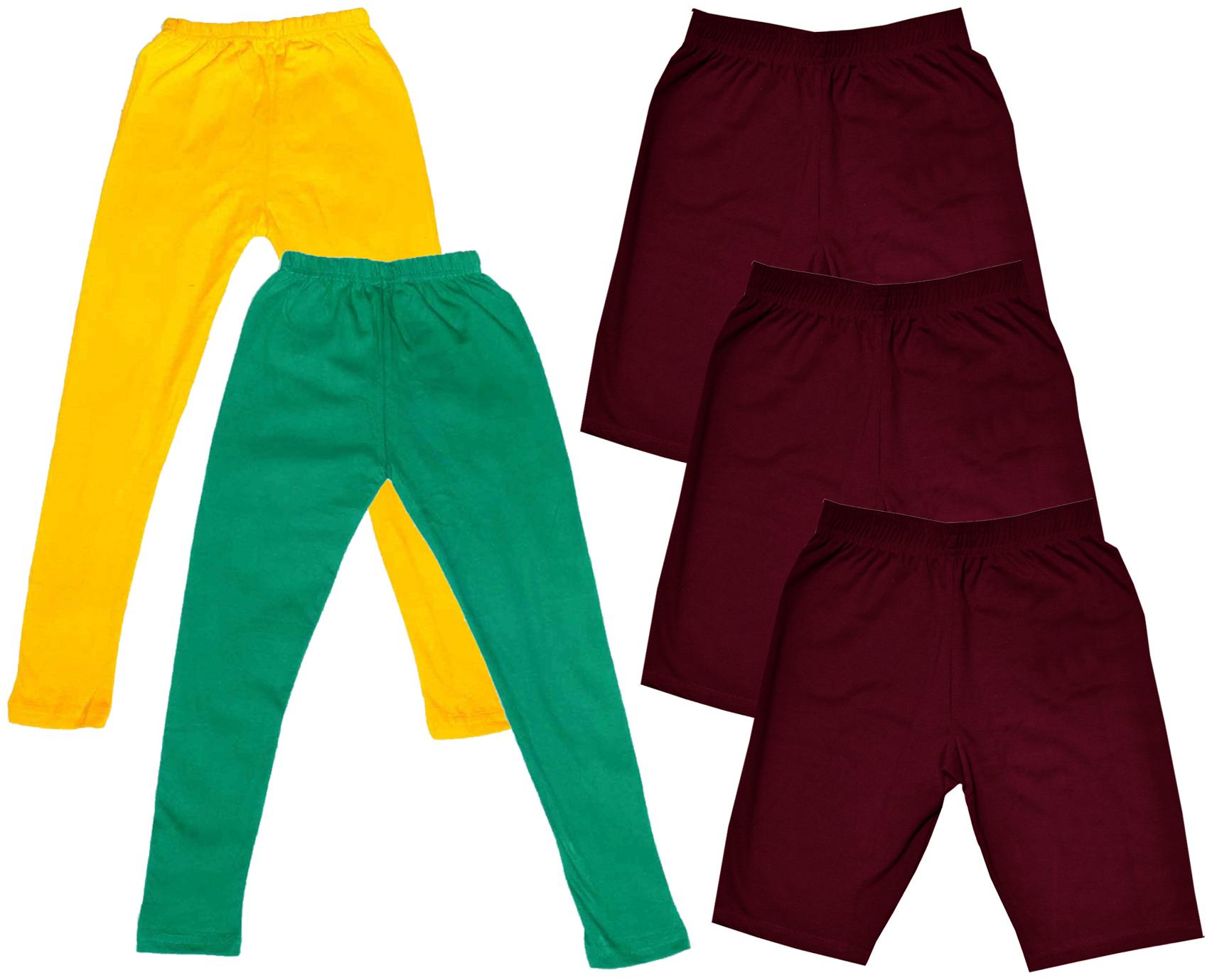 

Indiweaves Girl Cotton Solid Regular shorts - Multi