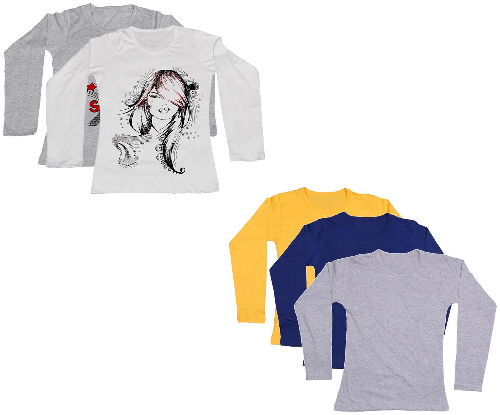 

Indiweaves Girl Cotton Printed T shirt - Multi