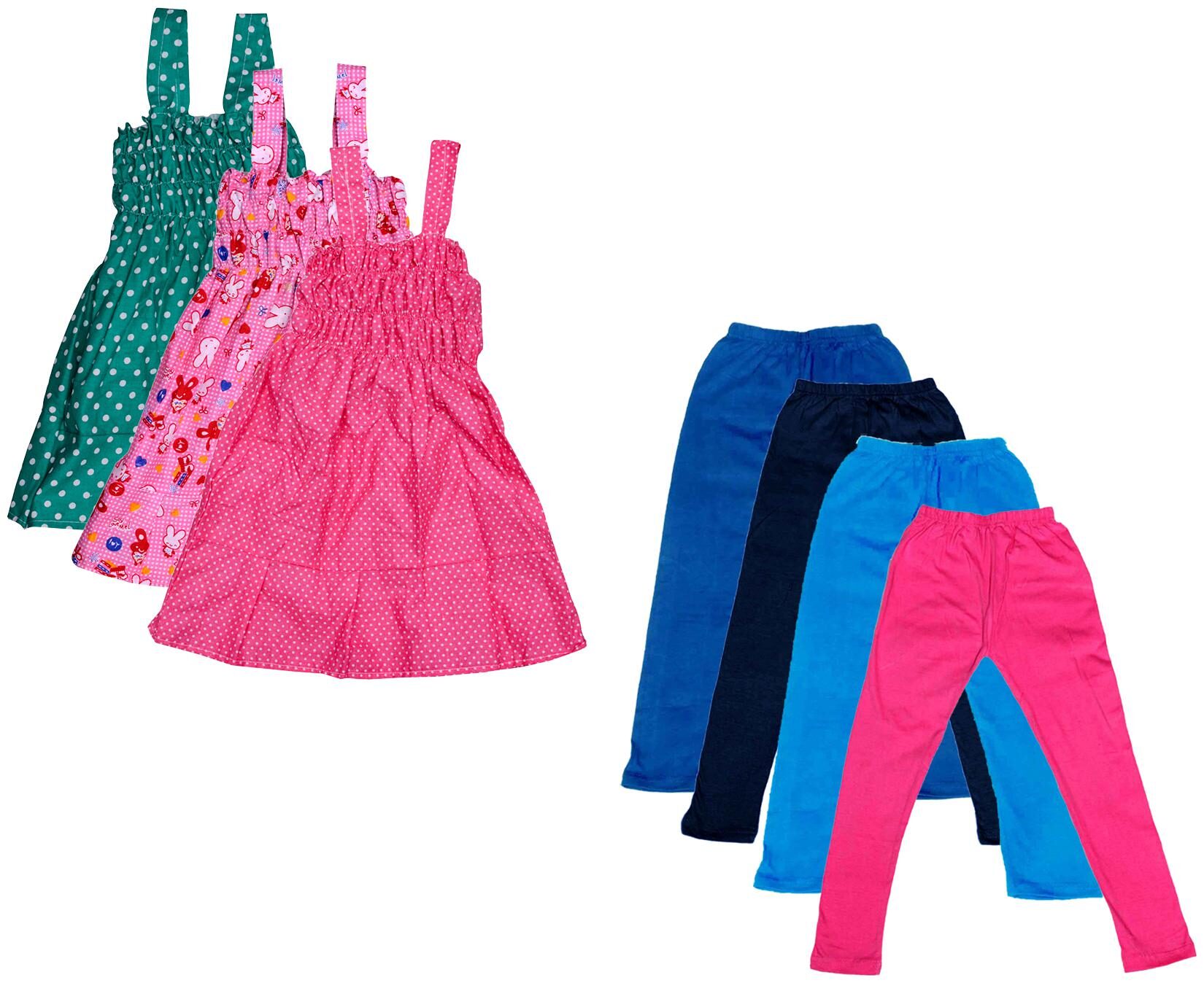 

Indiweaves Girl Cotton Top Bottom Set - Multi