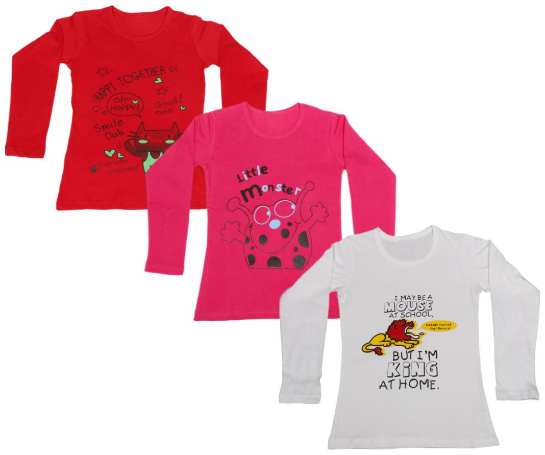 

Indiweaves Girl Cotton Solid Top - Multi
