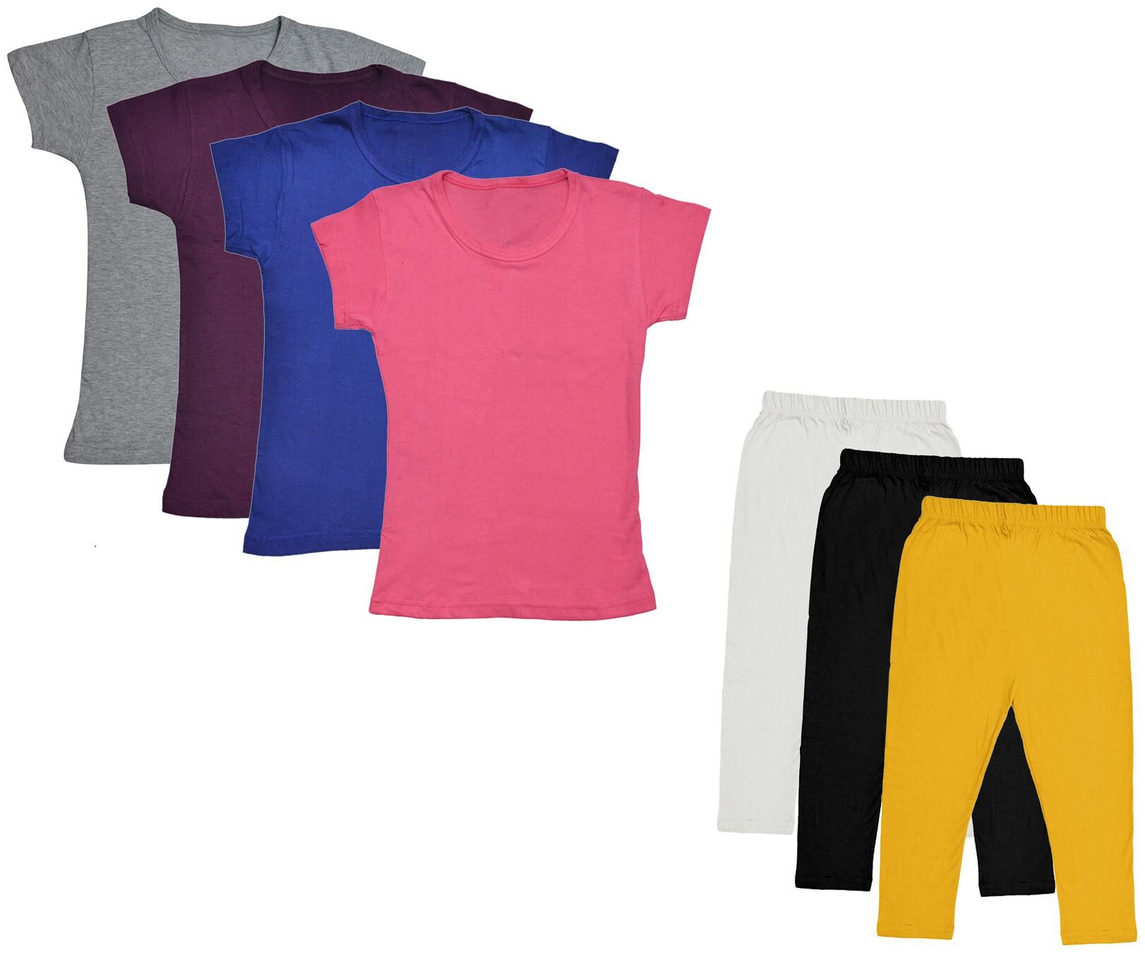 

Indiweaves Girl Cotton Top Bottom Set - Multi