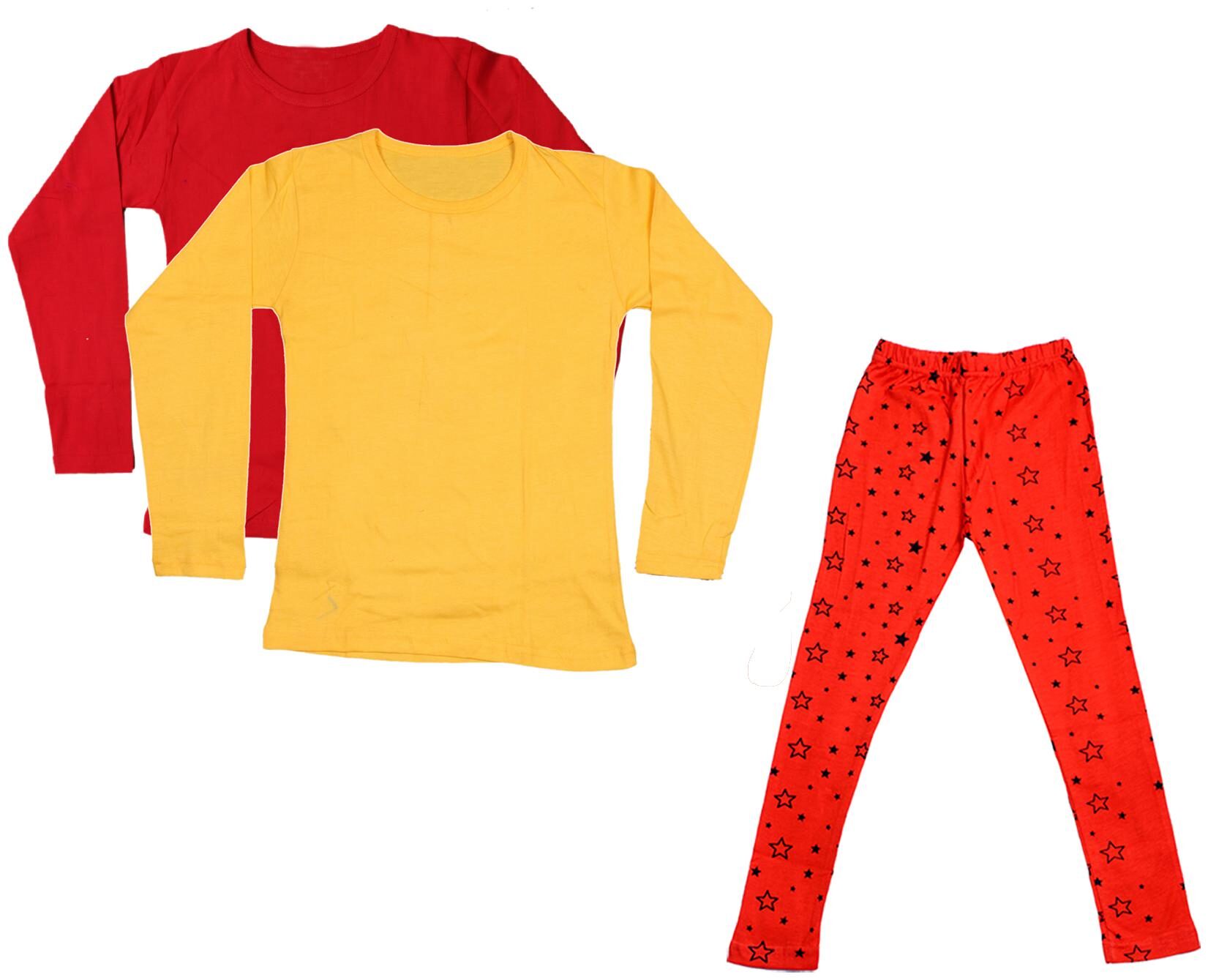 

Indiweaves Girl Cotton Solid T shirt - Multi