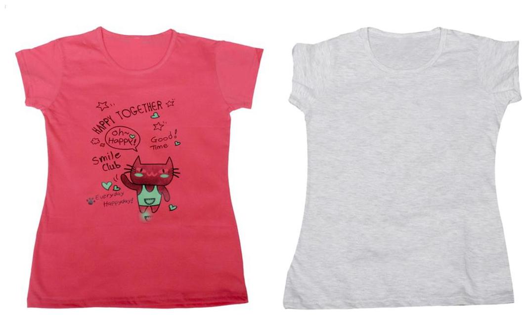 

Indiweaves Girl Cotton Solid T shirt - Multi
