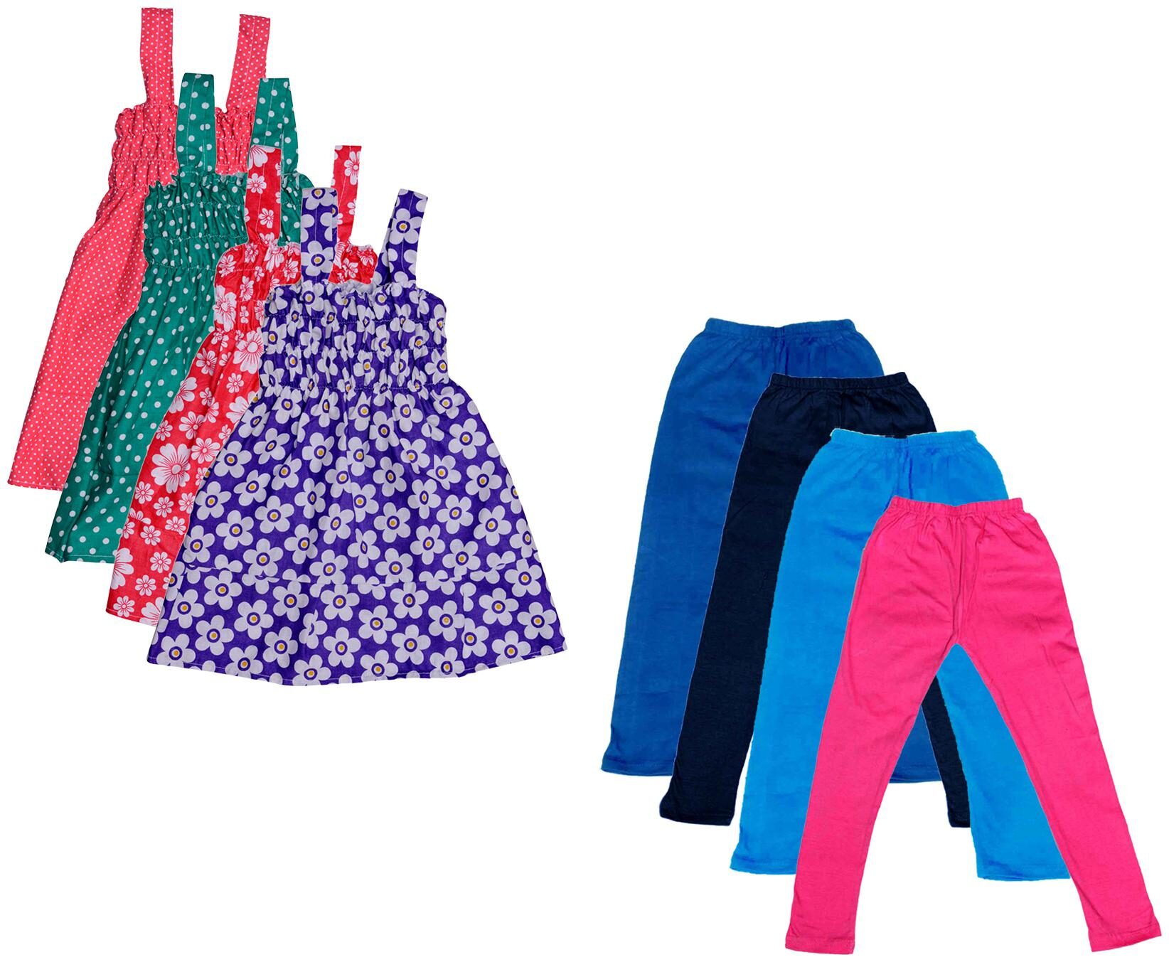 

Indiweaves Girl Cotton Top Bottom Set - Multi