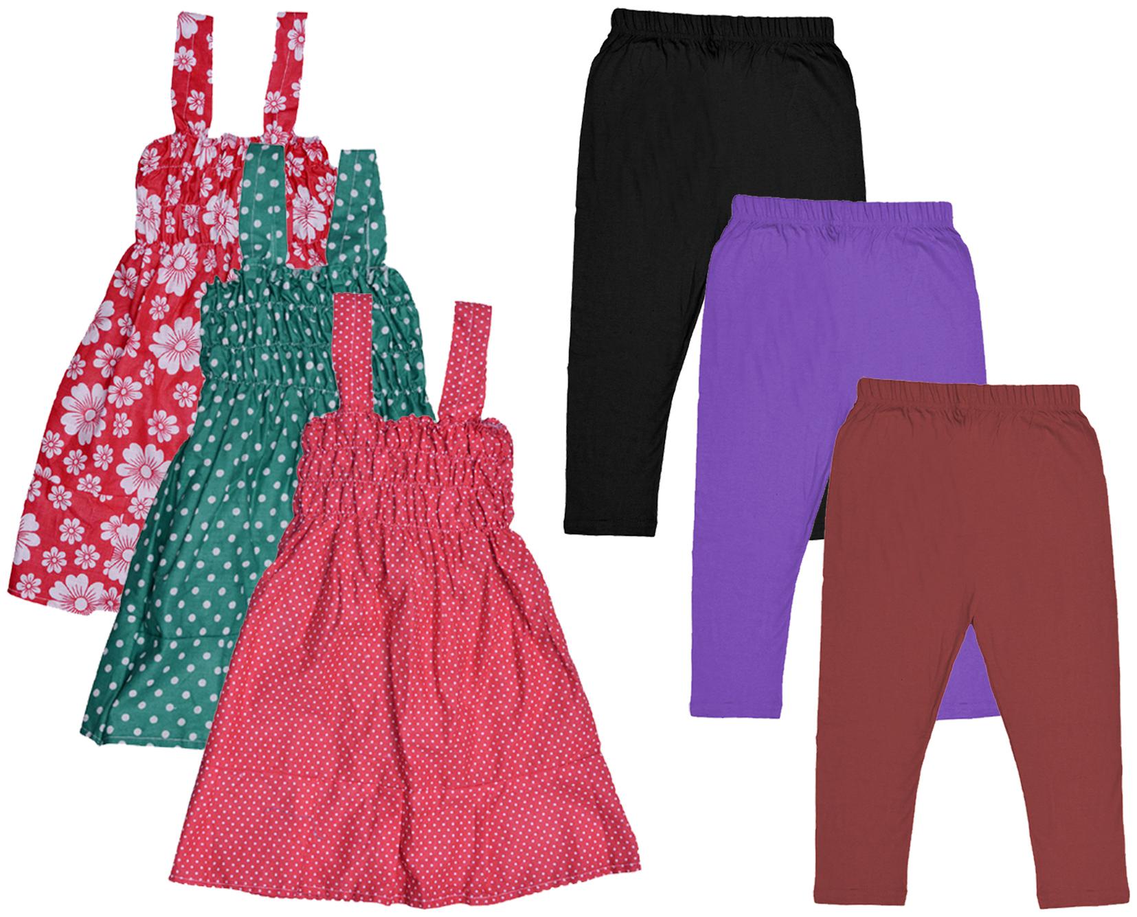 

Indiweaves Girl Cotton Top Bottom Set - Multi