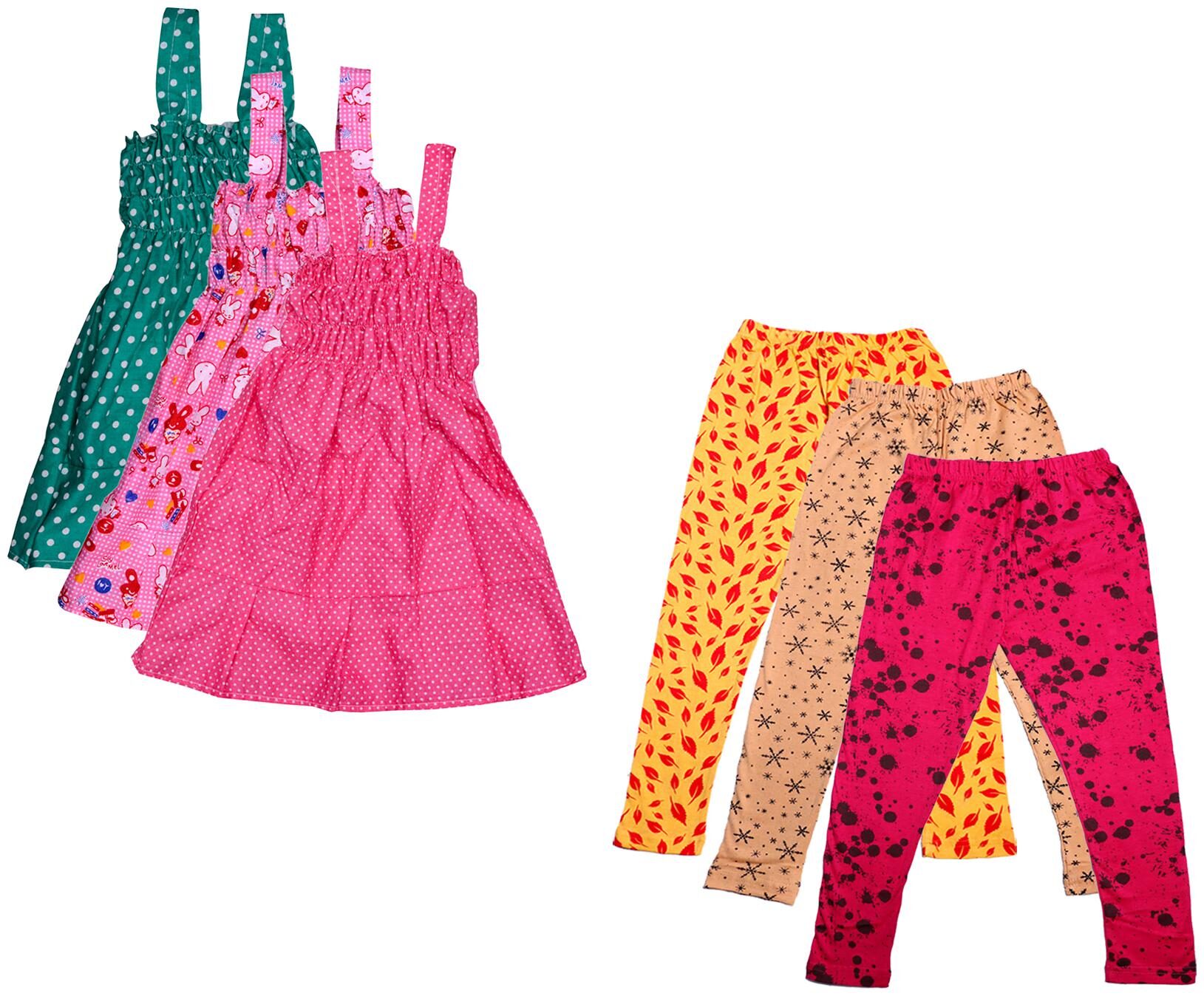

Indiweaves Girl Cotton Top Bottom Set - Multi