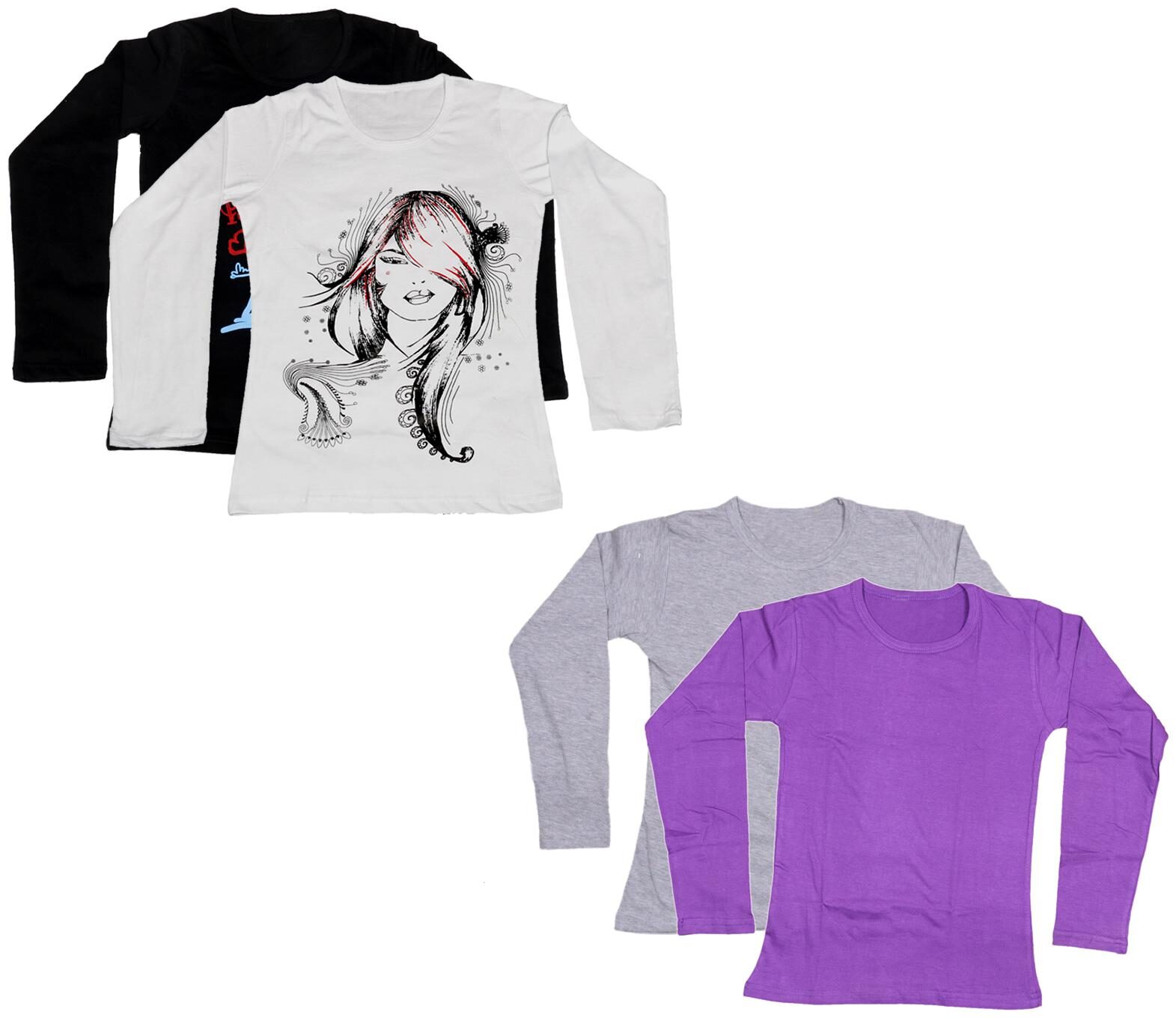 

Indiweaves Girl Cotton Printed T shirt - Multi