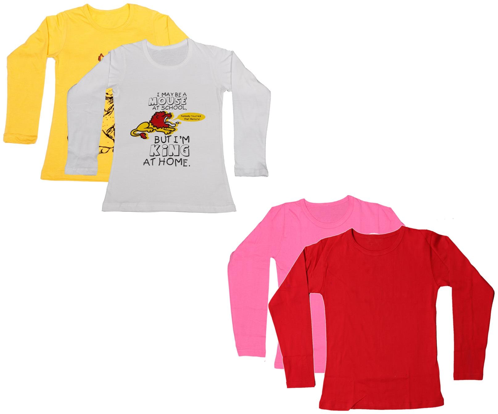 

Indiweaves Girl Cotton Printed T shirt - Multi